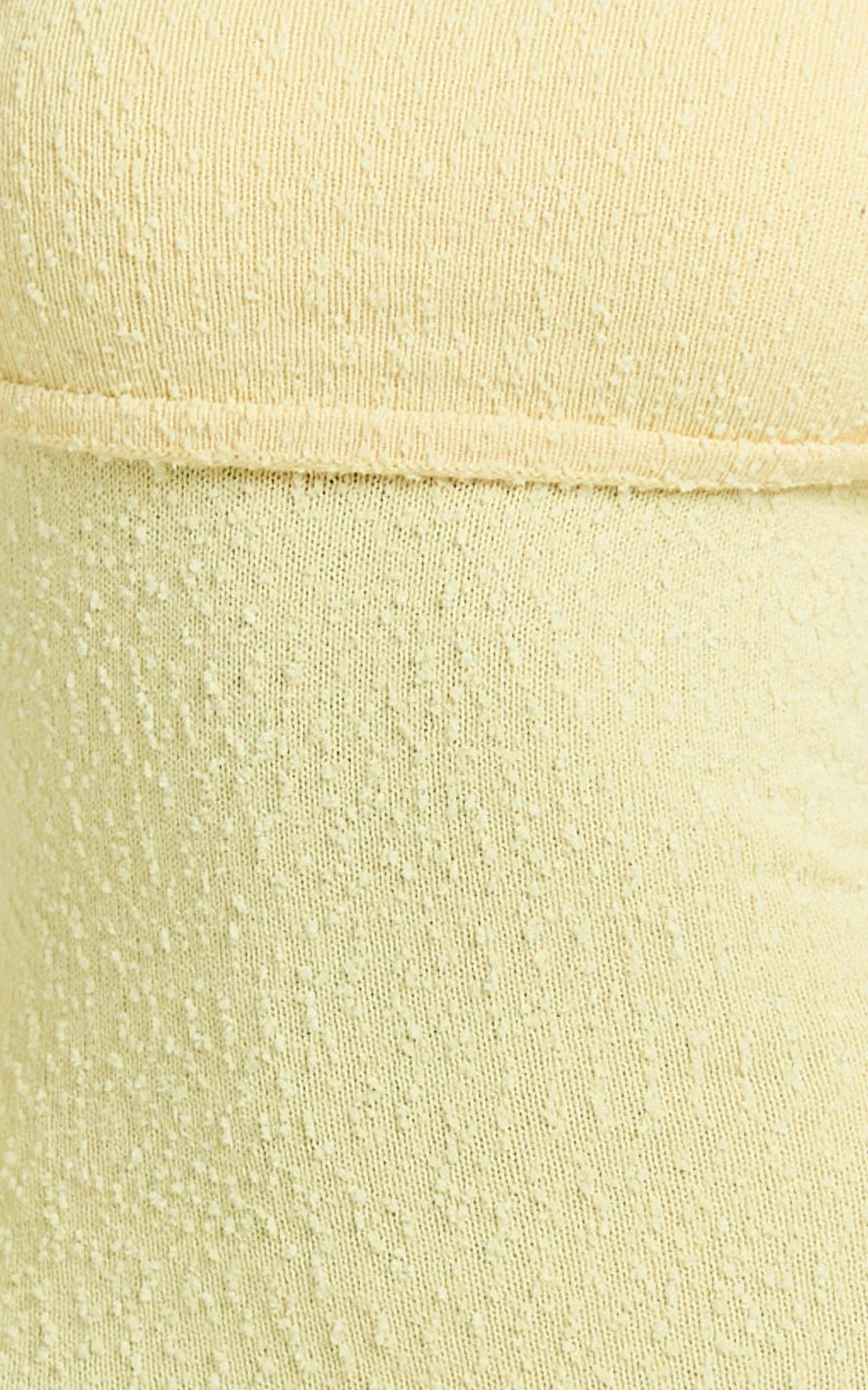 Pietra Maxi Dress - Knit Off Shoulder Dress in Lemon