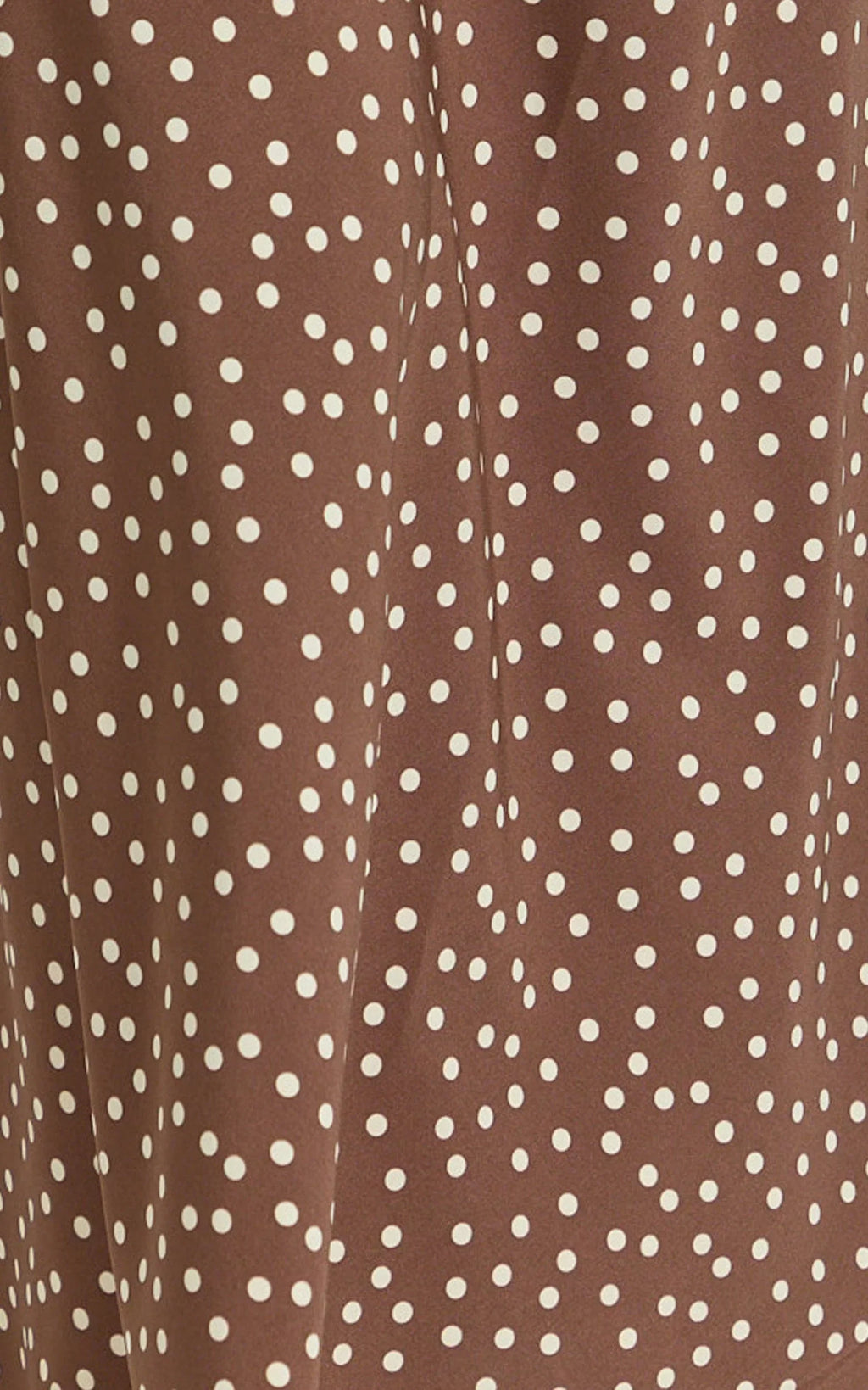 Ruby Maxi Skirt - High Waisted Bias Cut Skirt in Chocolate Polka Dot