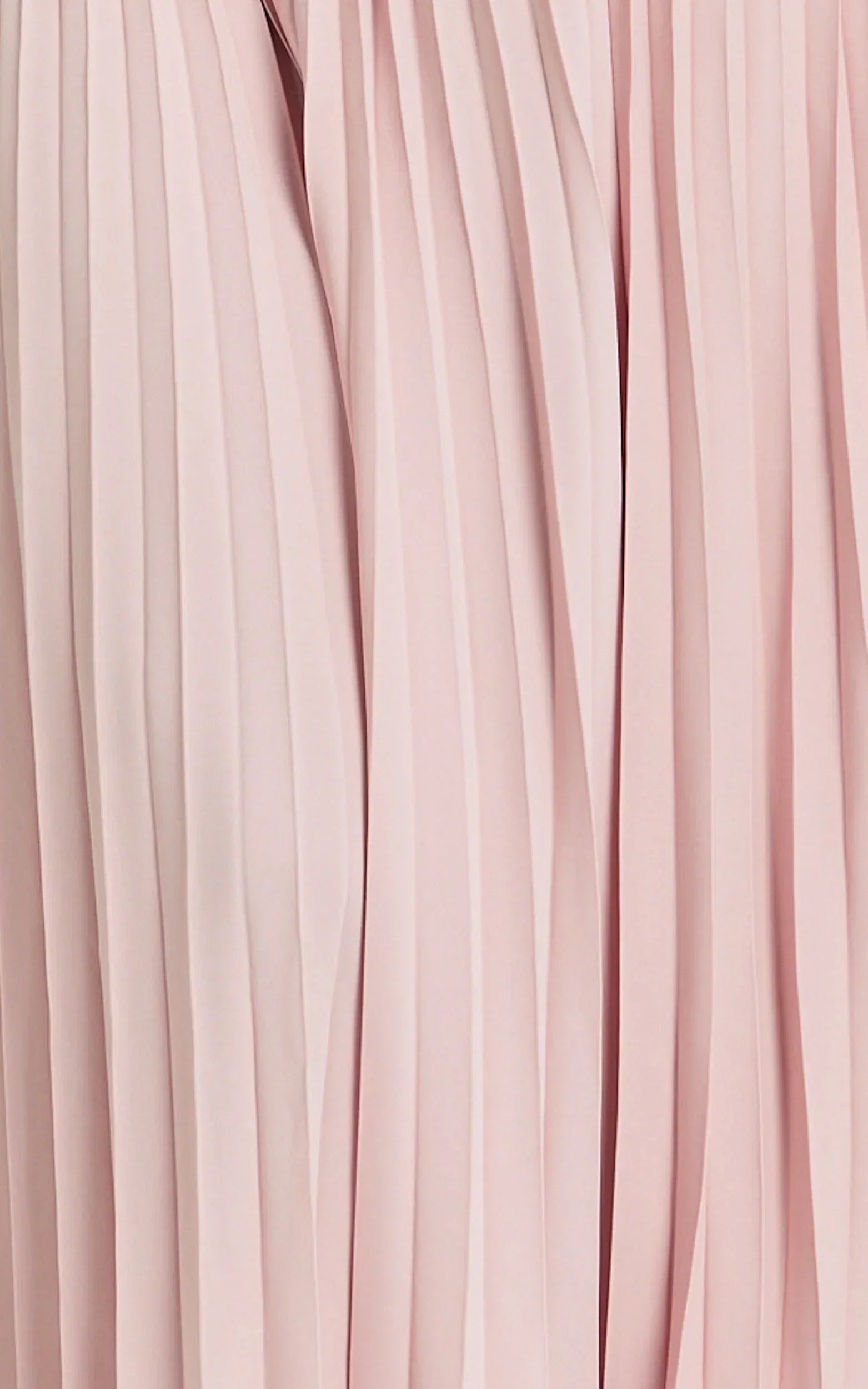 Loretta Maxi Dress - Contrast Halter Neck Pleated Dress in Pink