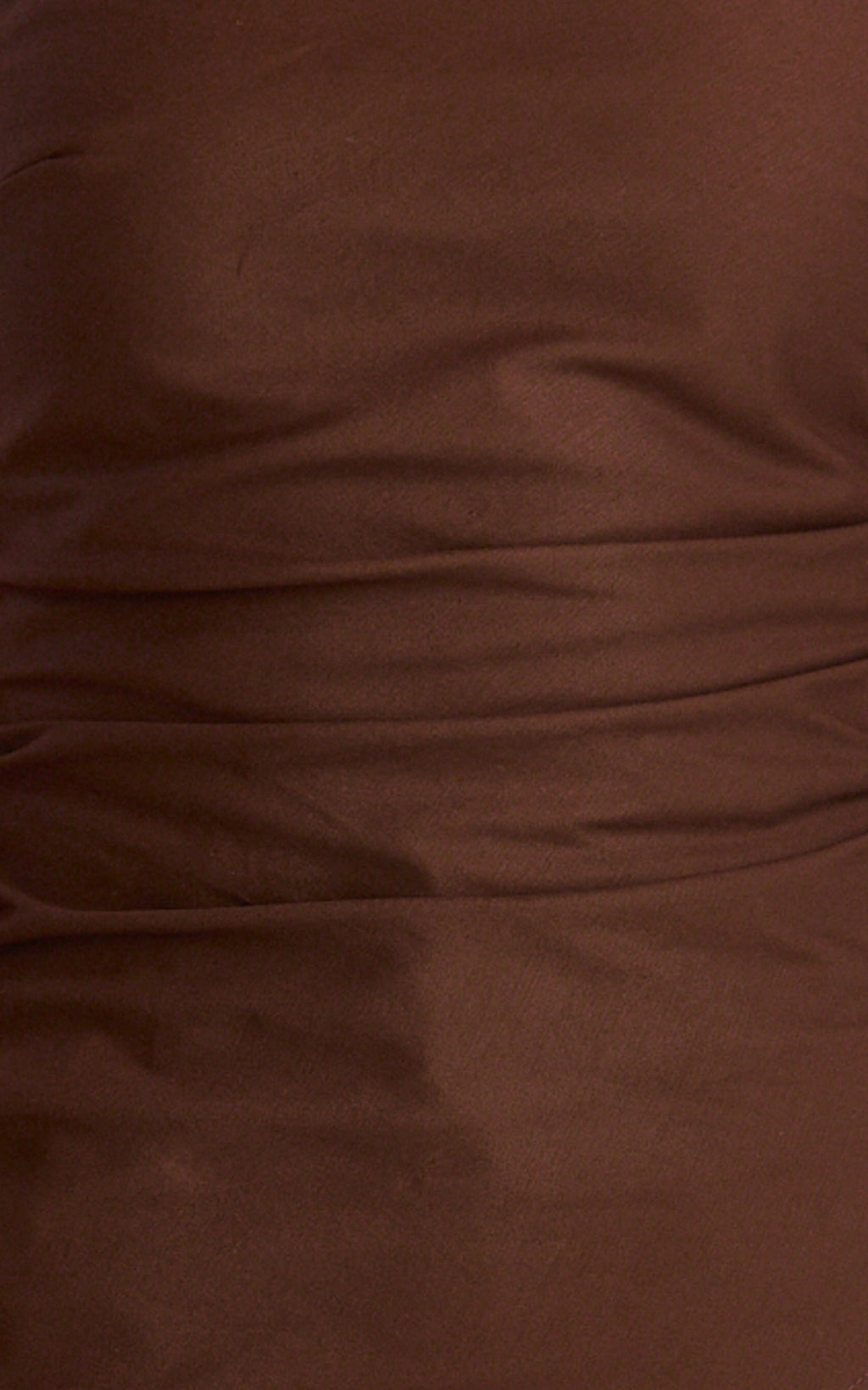 Cia Top - Strapless Asymmetrical Gathered Top in Chocolate