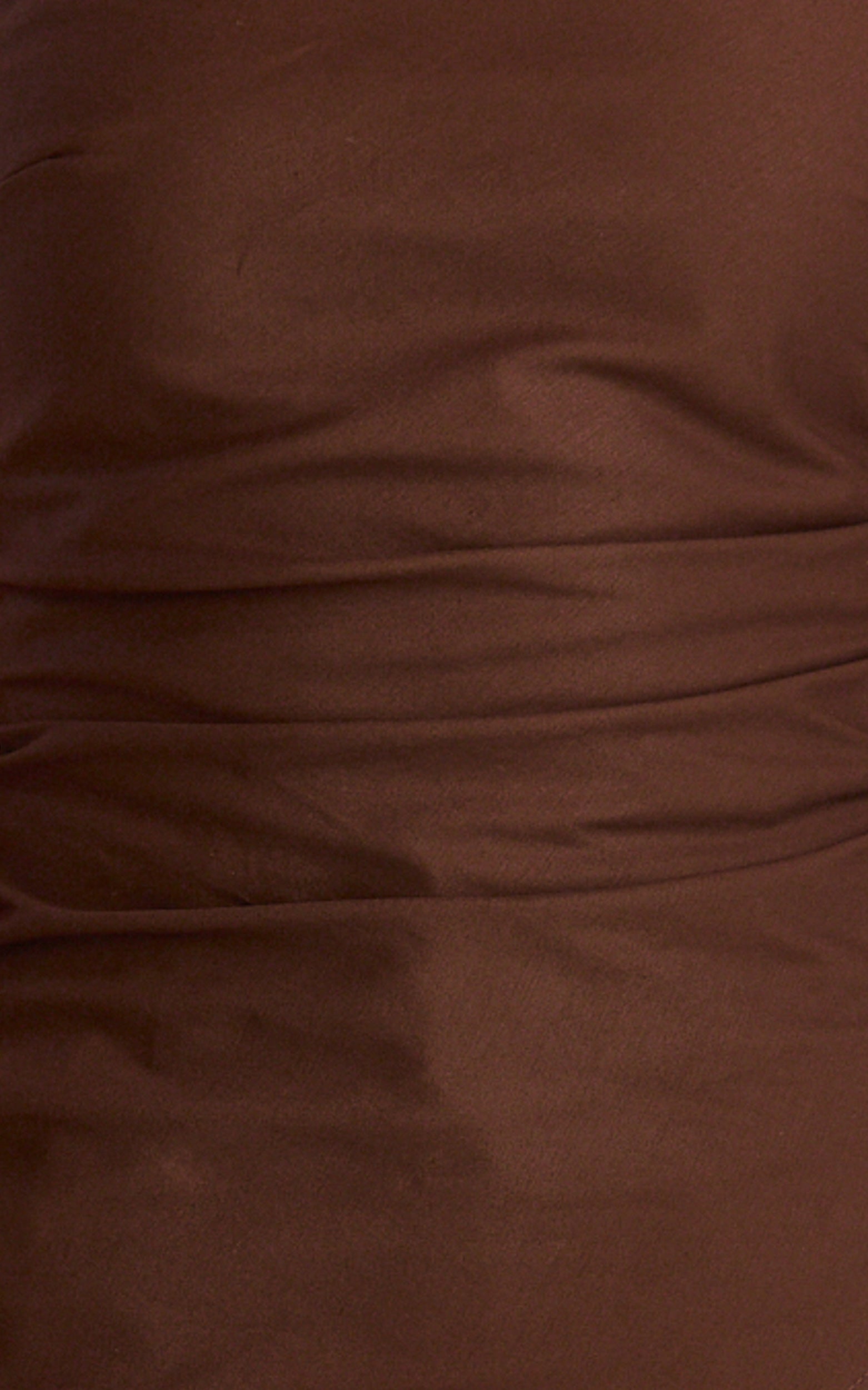 Cia Top - Strapless Asymmetrical Gathered Top in Chocolate