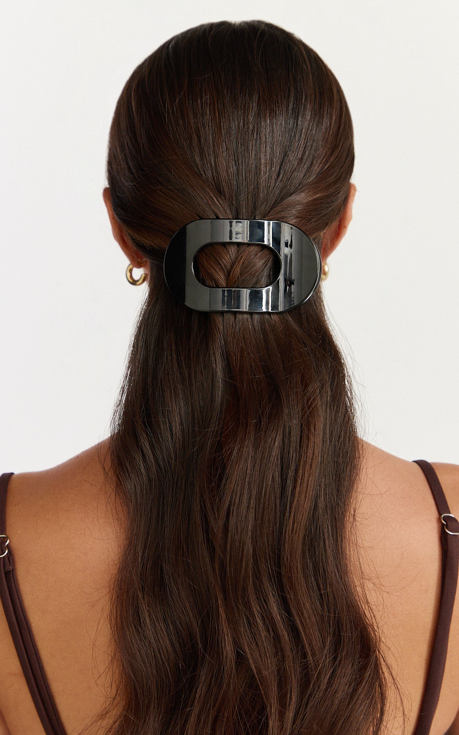 Claire Hair Clip - Oval Hair Clip in Black