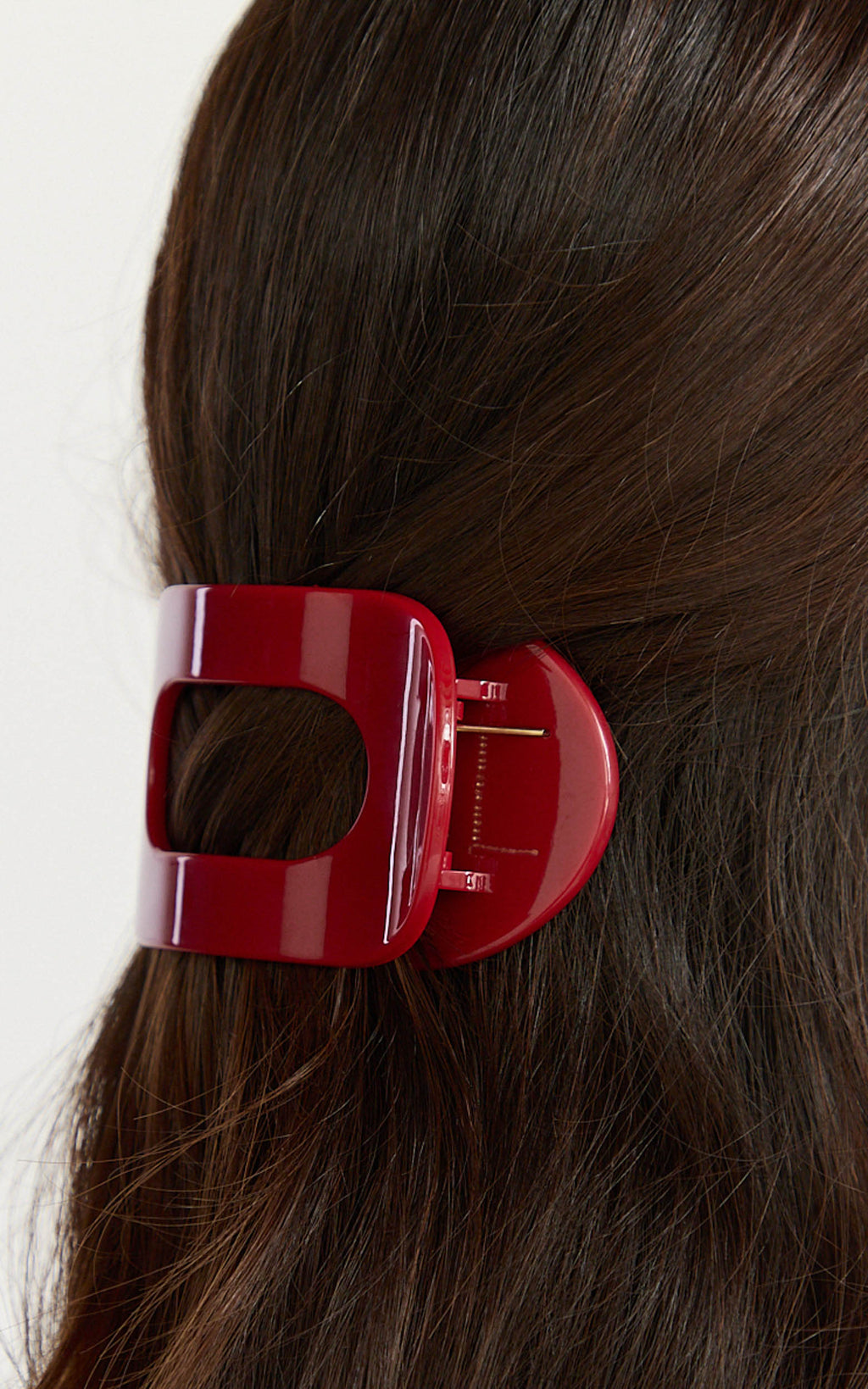 Claire Hair Clip - Oval Hair Clip in Red