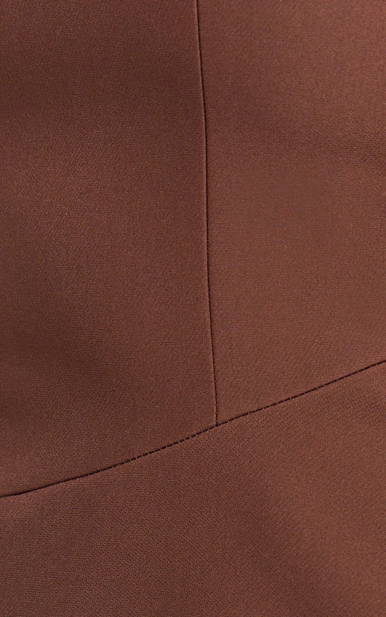 Sakura Mini Dress - Square Neck Wide Strap A Line Skirt Dress in Chocolate