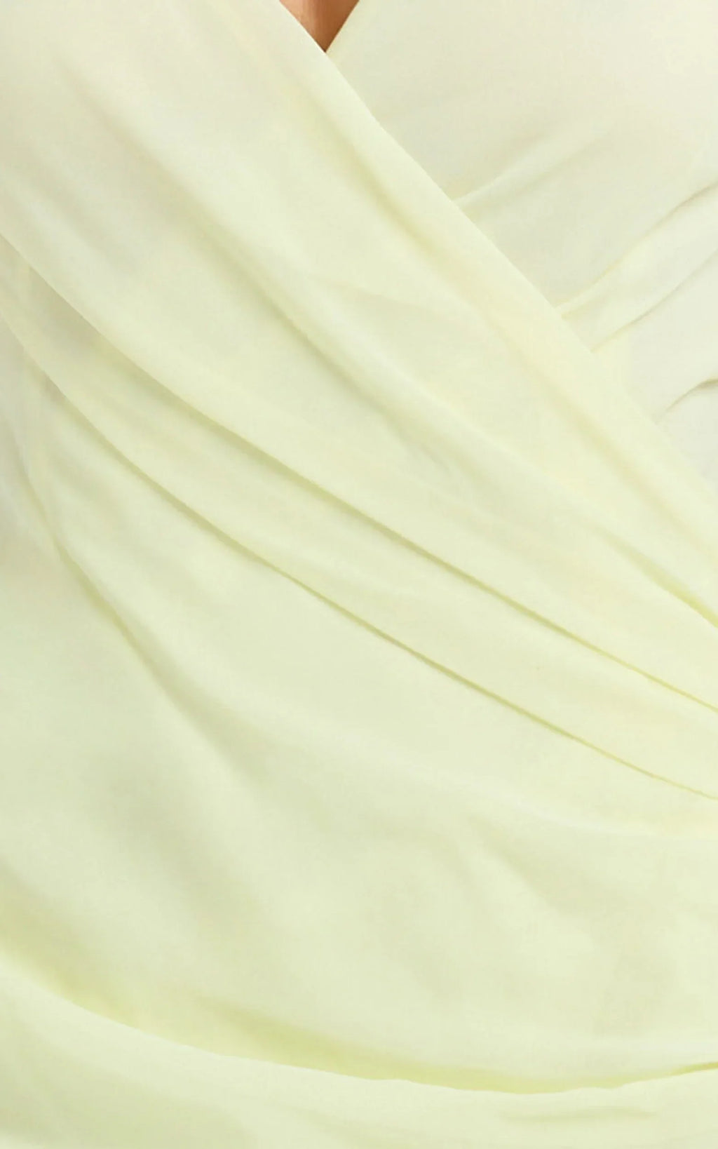 Hillary Maxi Dress - Draped V Neck Low Back Dress in Lemon