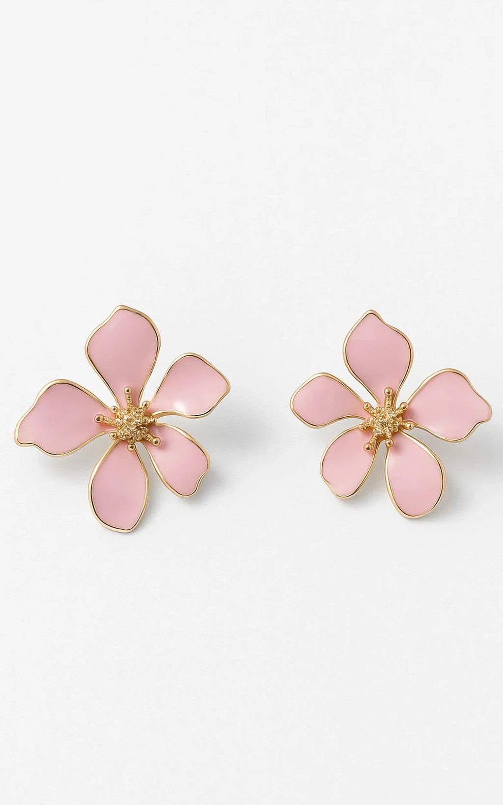 Chaney Enamel Earrings in Pink