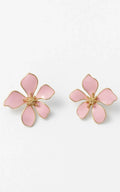 Chaney Enamel Earrings in Pink