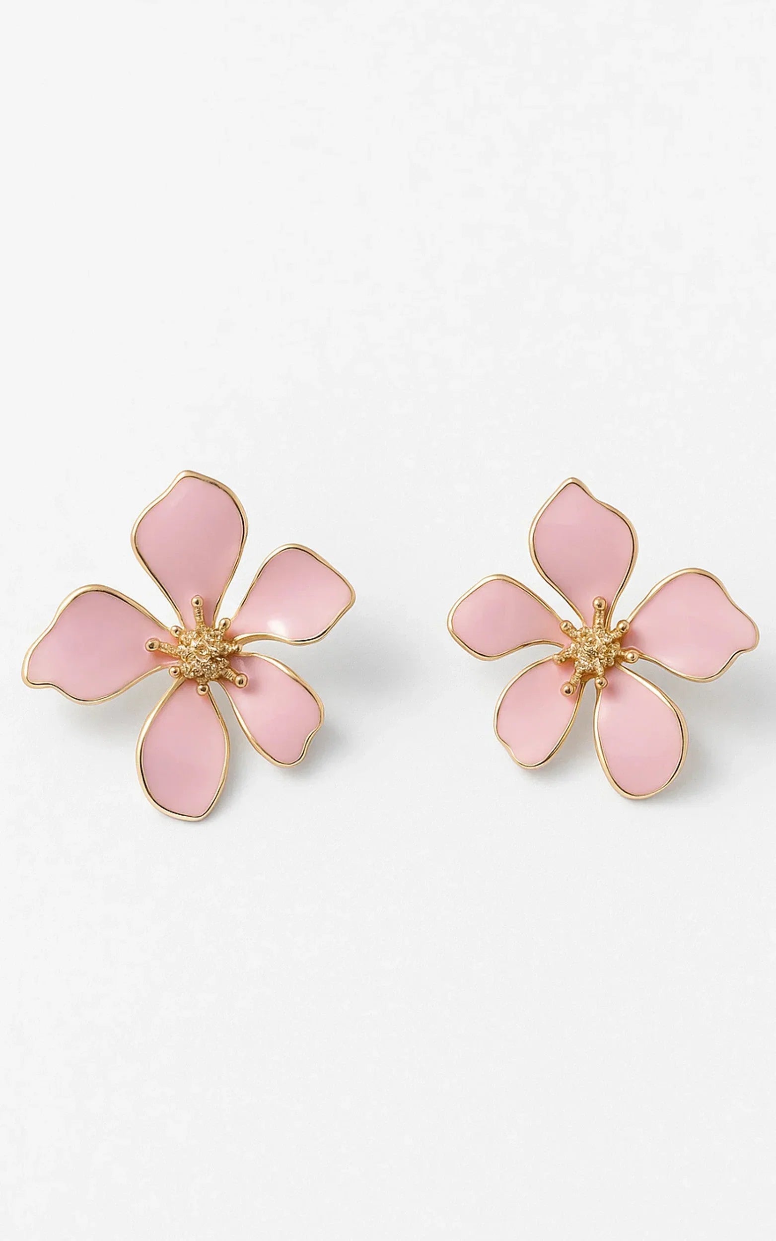 Chaney Enamel Earrings in Pink