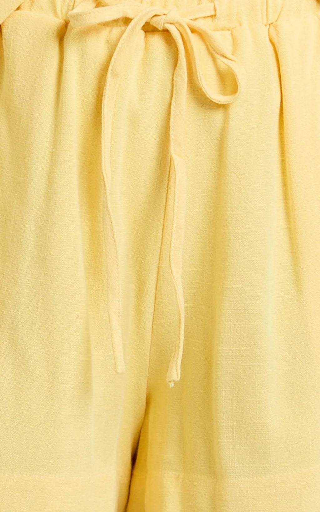 Olivia Shorts - Drawstring Relaxed Linen Shorts in Lemon