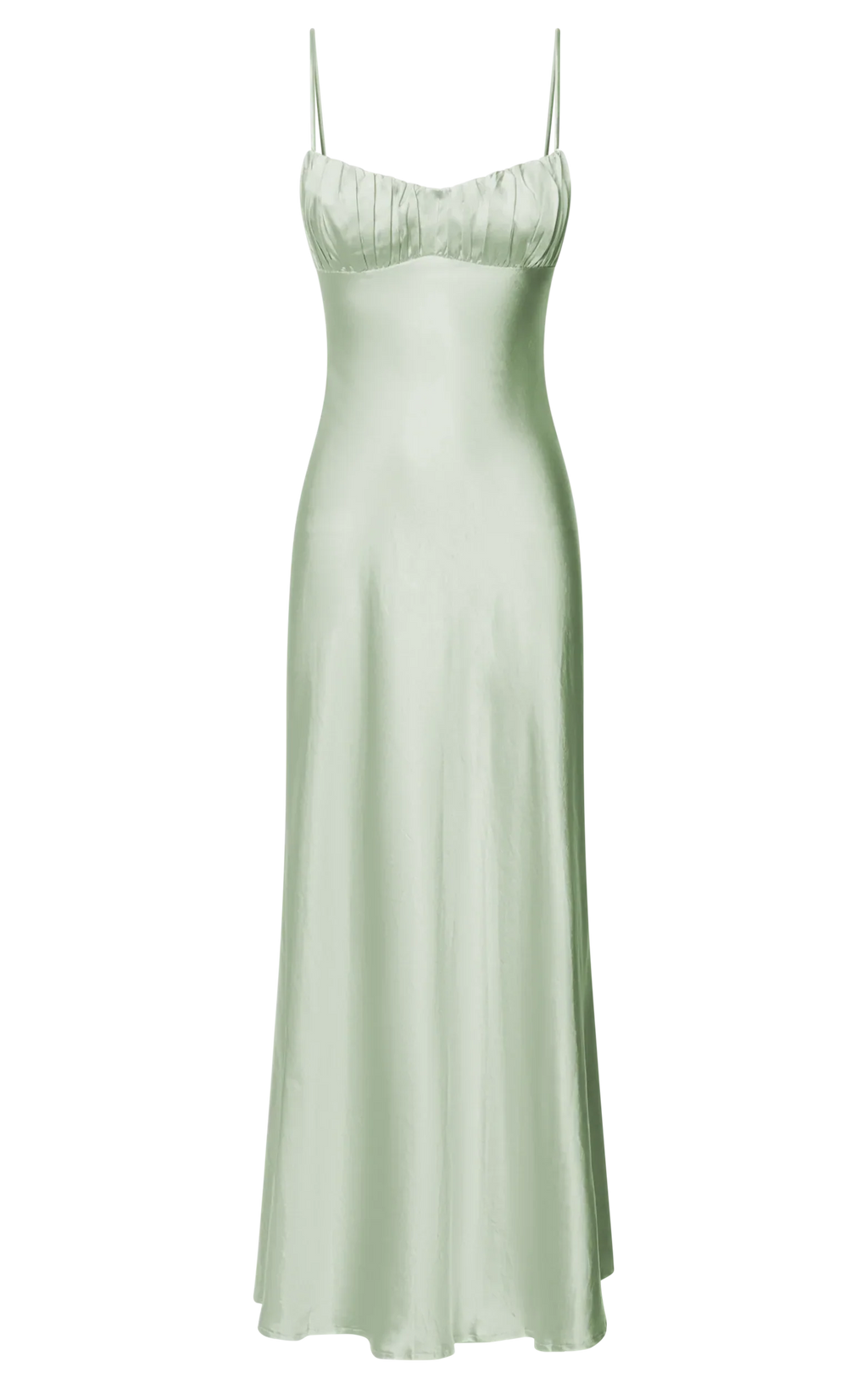 Jonalyn Midi Dress - Open Back Detailing Slip Dress in Sage