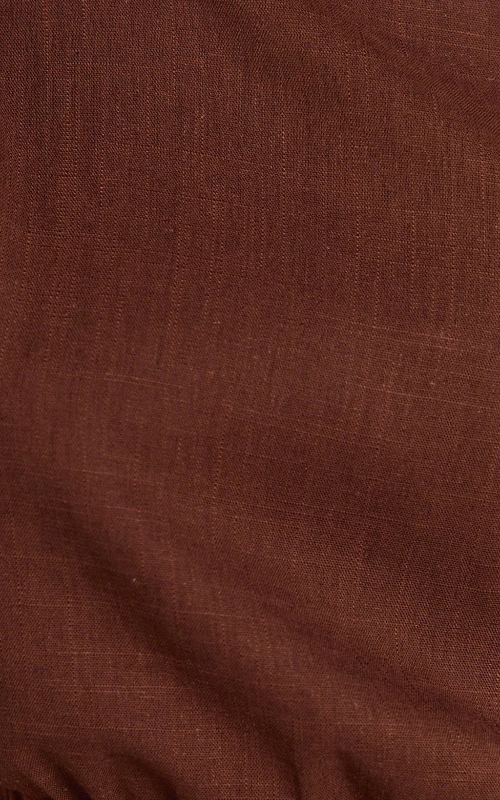 Collins Midi Skirt - Linen Look High Waisted Linen Look Bias Slip Skirt in Chocolate