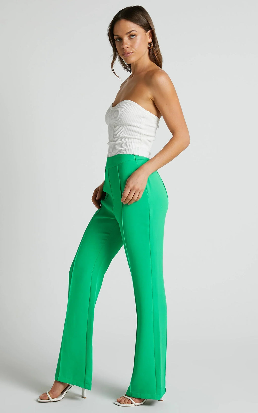 Jessa Pants - High Waisted Pants in Green