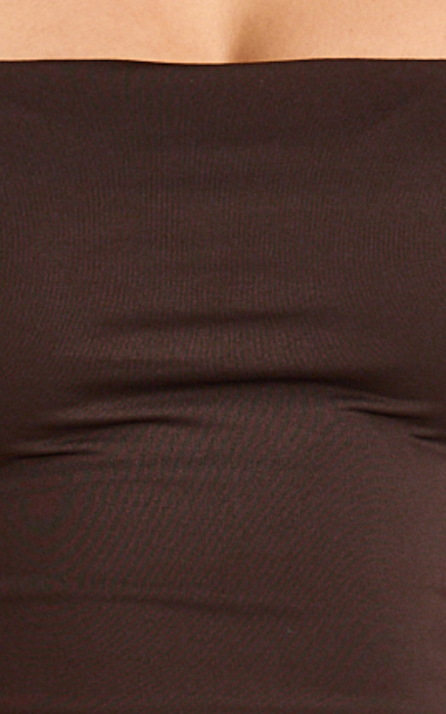 Delphine Top - Strap Straight Neck Top in Chocolate