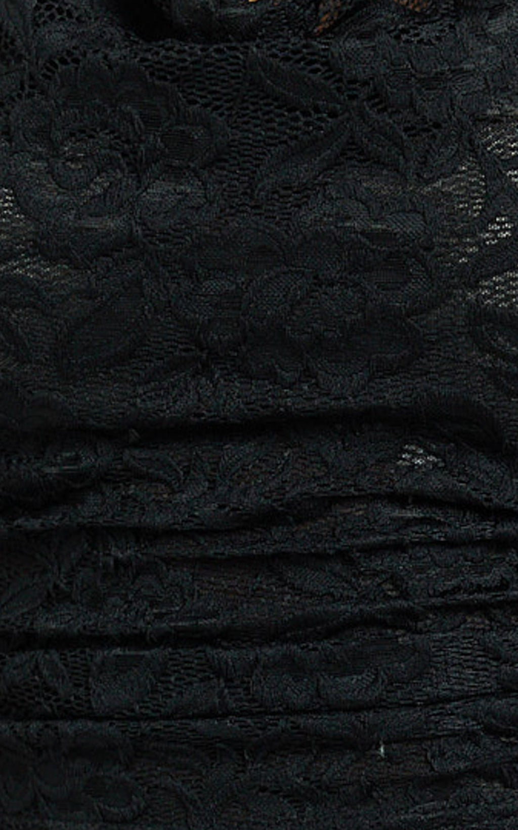 Dolores Top - Cowl Neck Lace Crop Top in Black