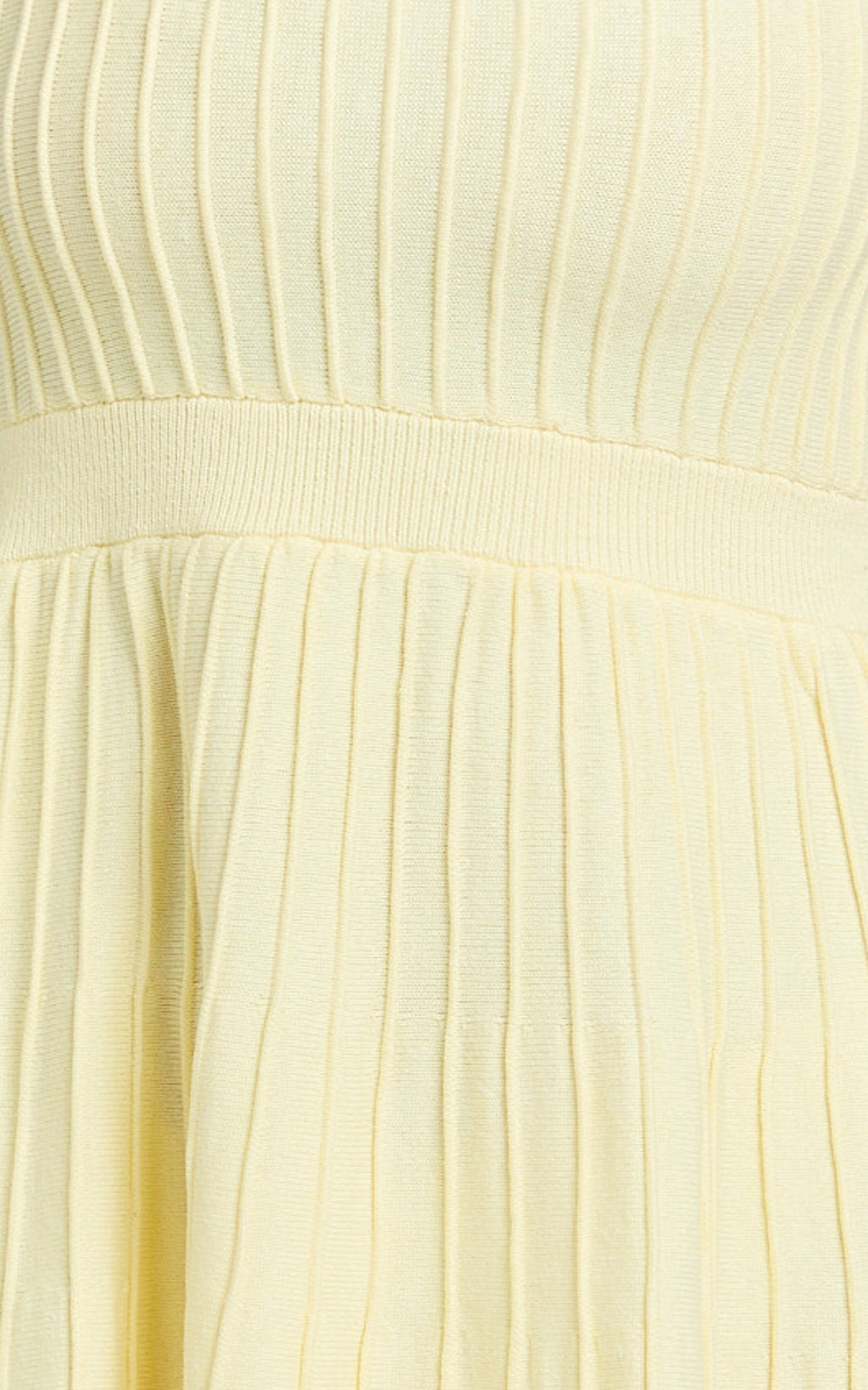 Donissa Mini Dress - Panelled Knit Mini Dress in Butter Yellow