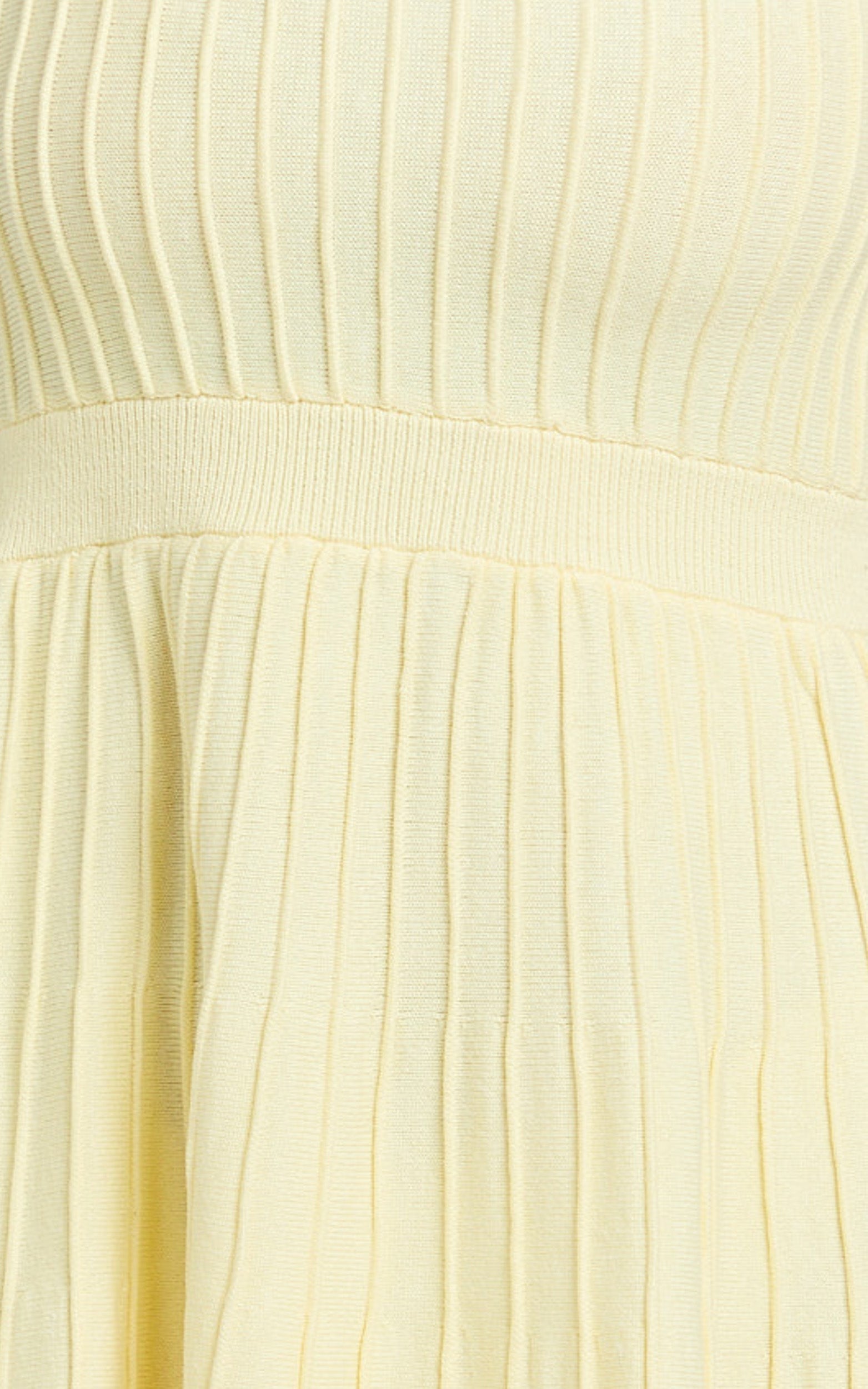 Donissa Mini Dress - Panelled Knit Mini Dress in Butter Yellow