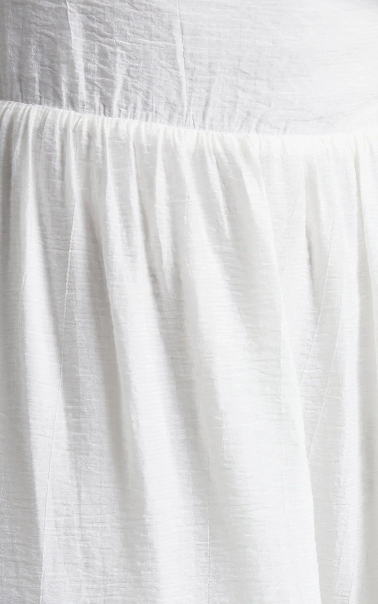 Anita Midi Dress - Puff Sleeve Tiered Dress in White