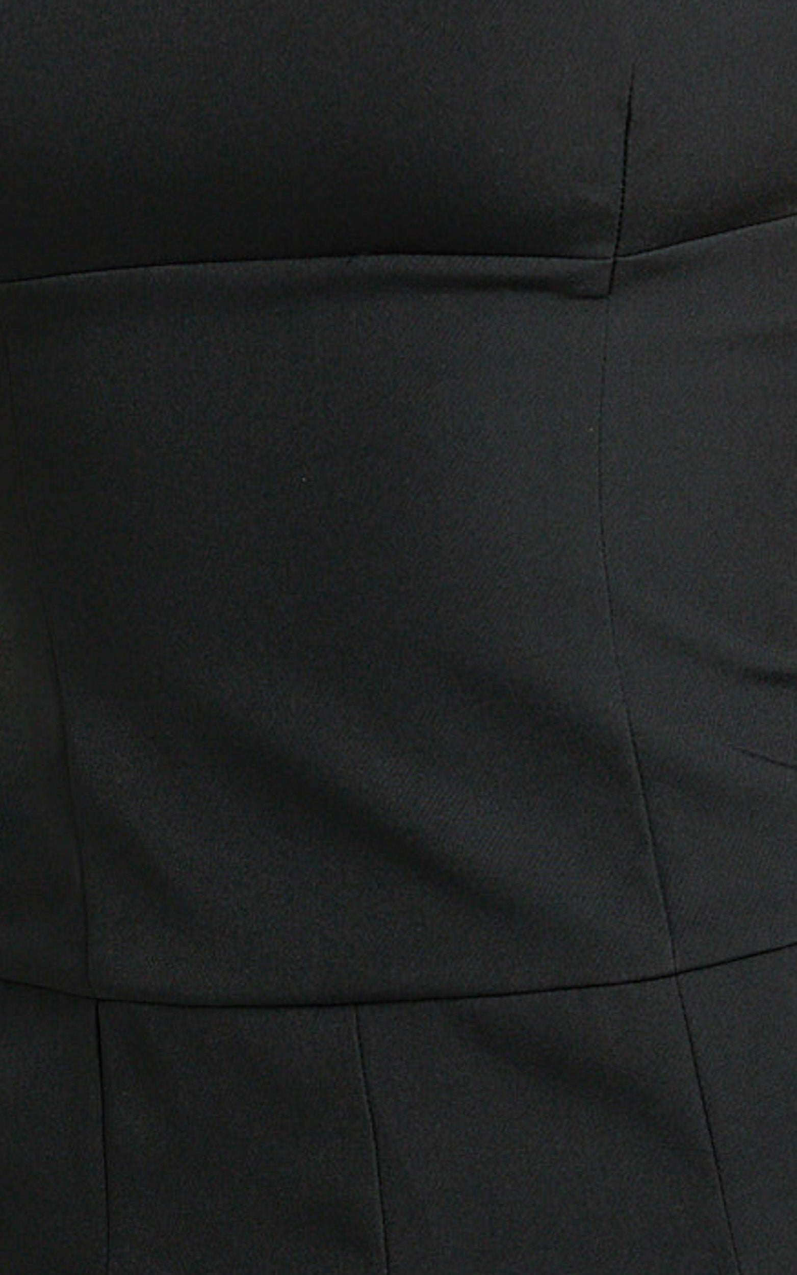 Ebby Jumpsuit - Strapless Barrel Leg Jumpsuit in Black
