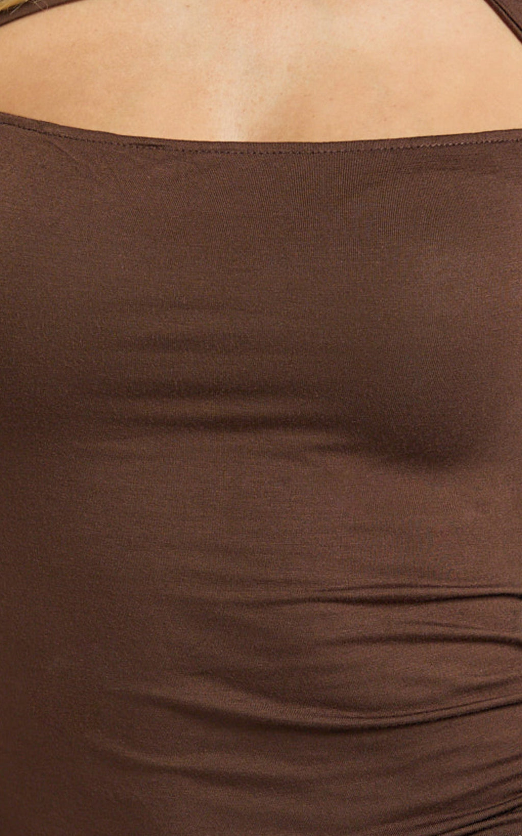 Edith Top - Twist Detail Long Sleeve Top in Chocolate