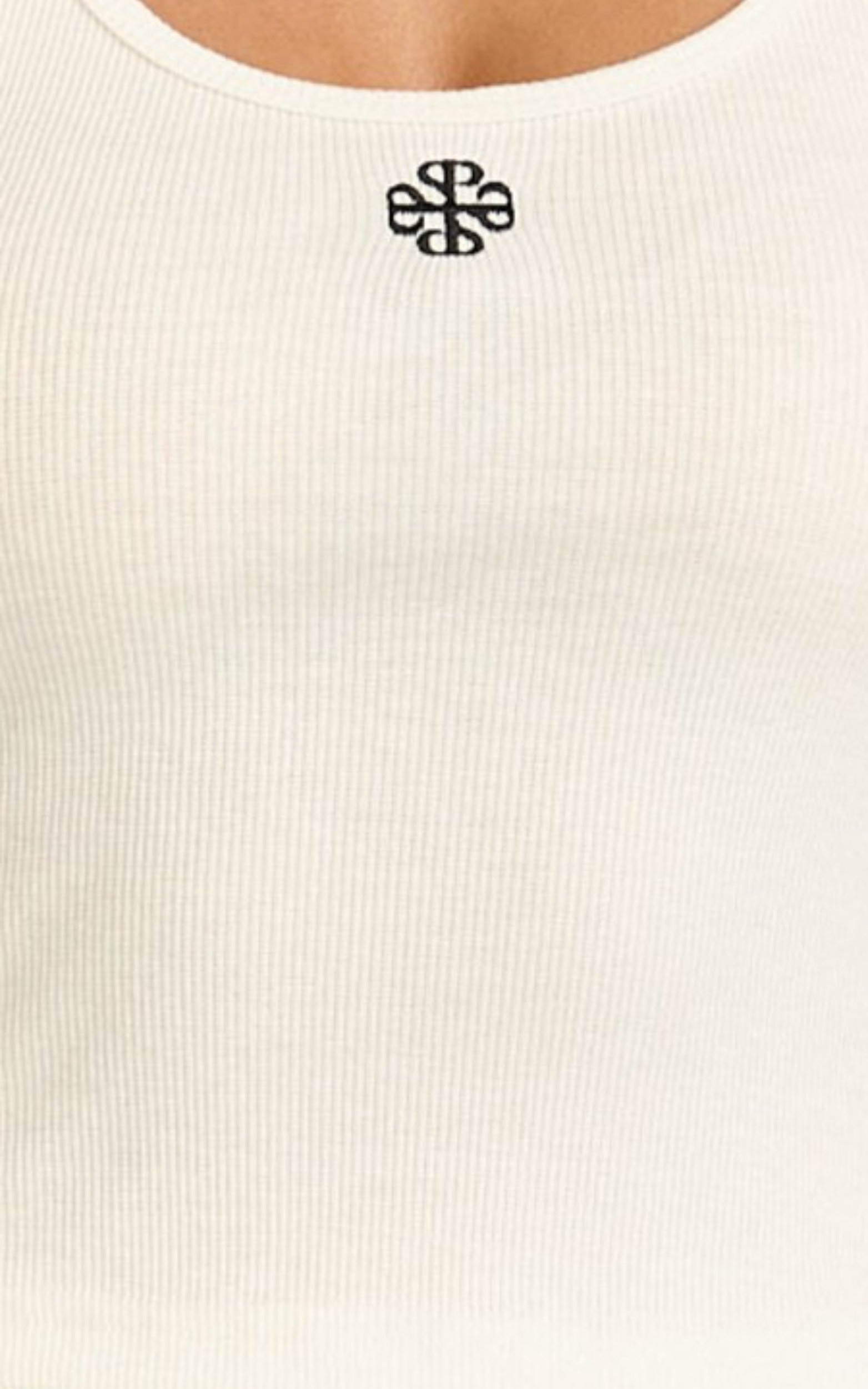 Elara Top - Scoop Neck Tank Top in White