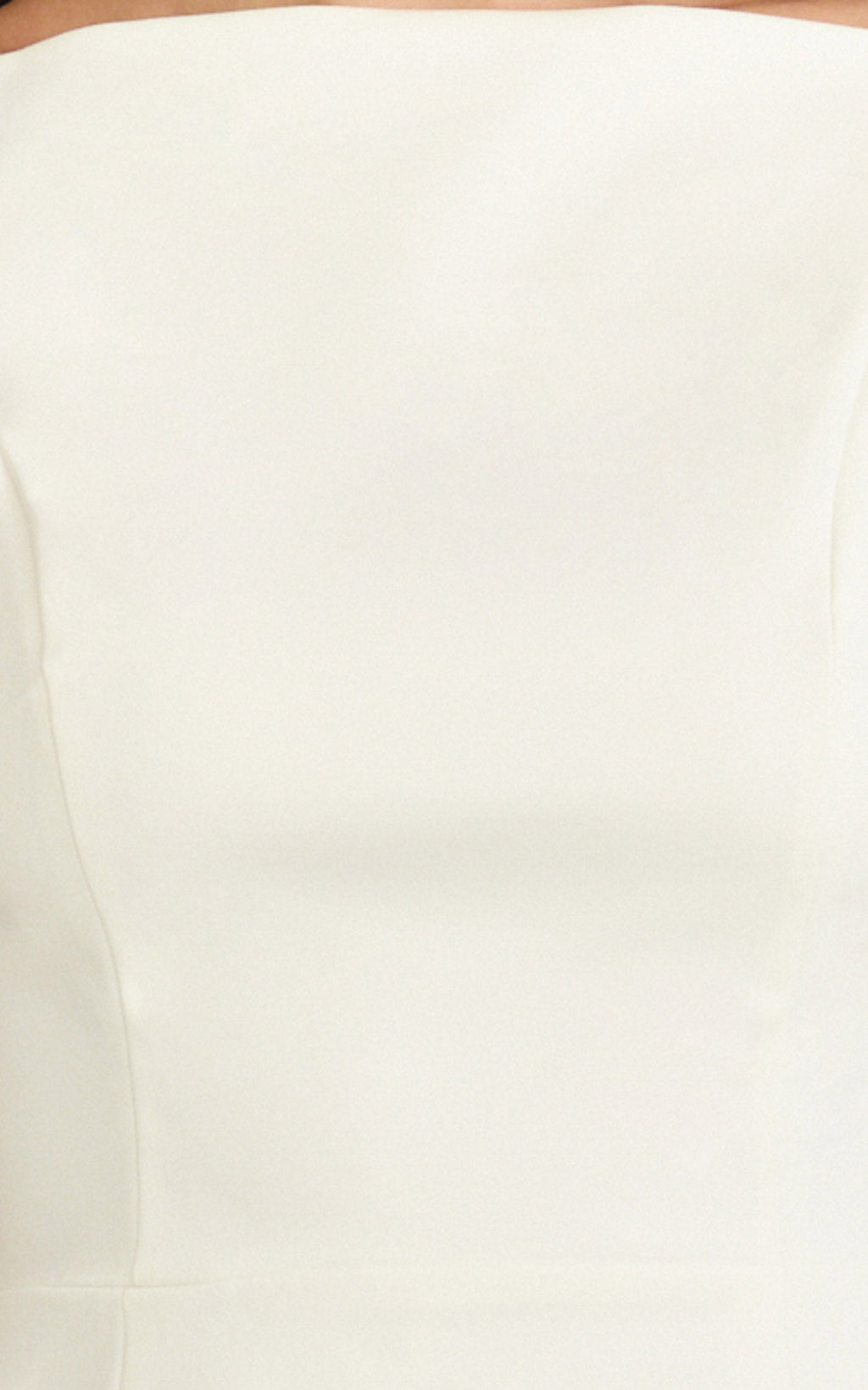 Eloise Playsuit - Straight Neck Fit And Flare Playsuit in White