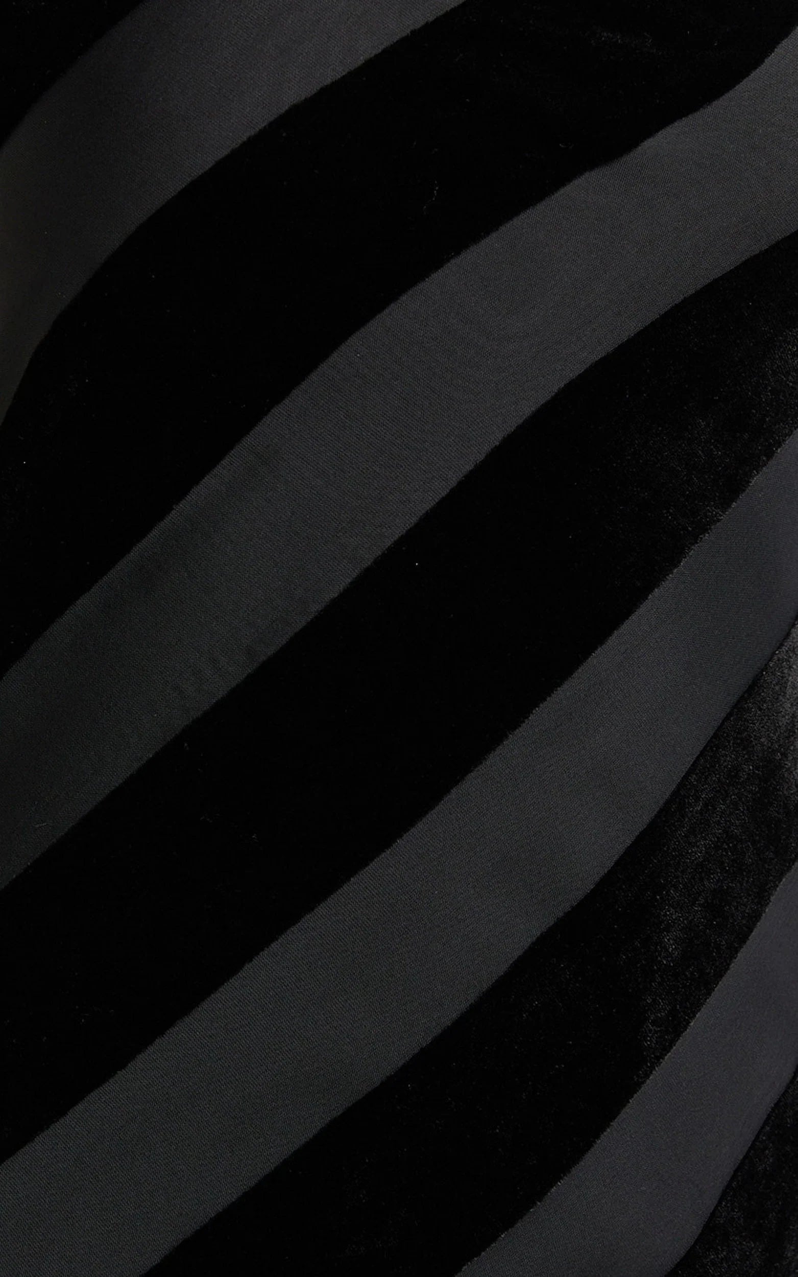 Genevieve Midi Dress - Strapless Stripe Burnout Dress in Black Stripe