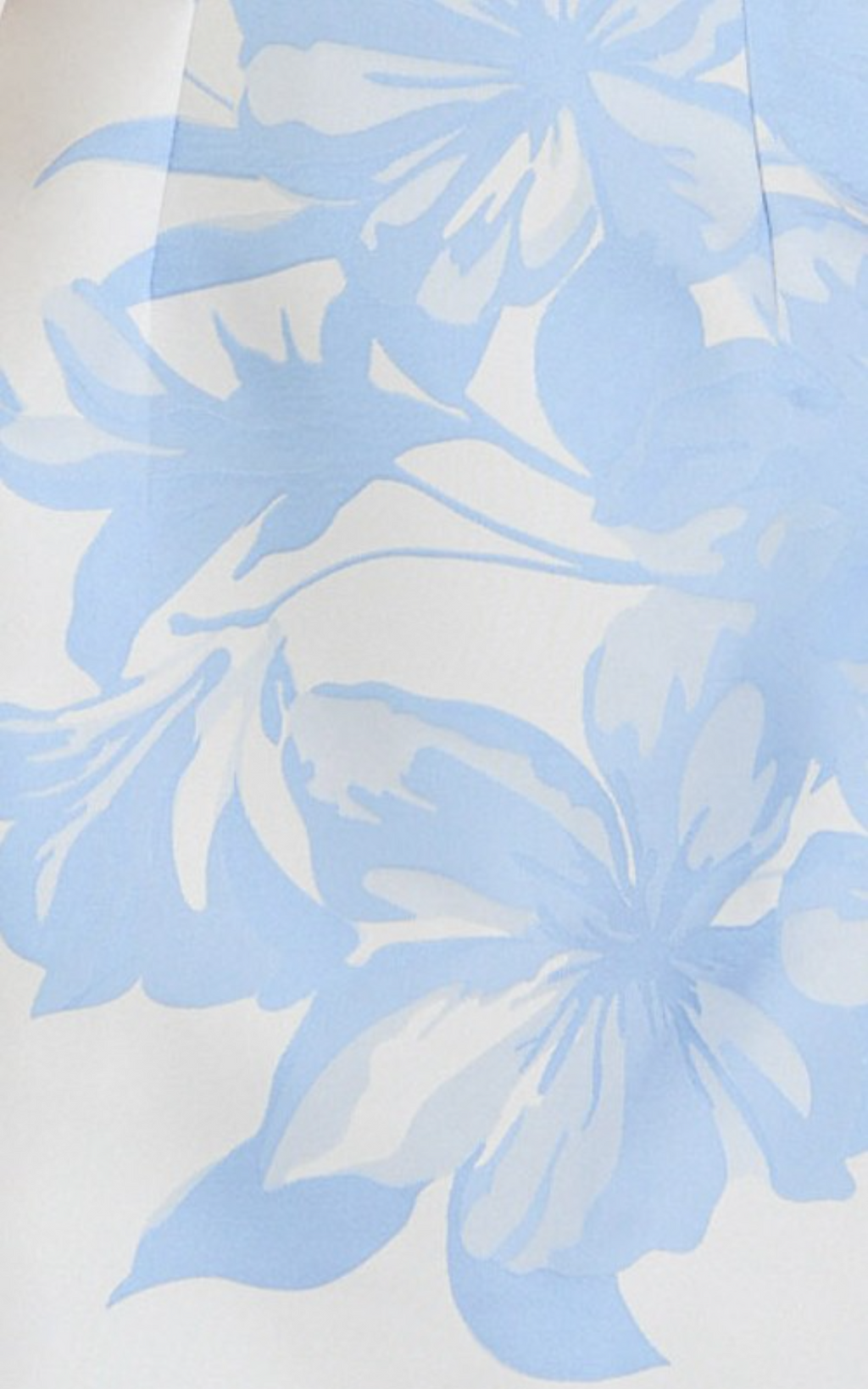 Emme Mini Dress - Strapless Jacquard Placement Floral A Line Dress in Blue