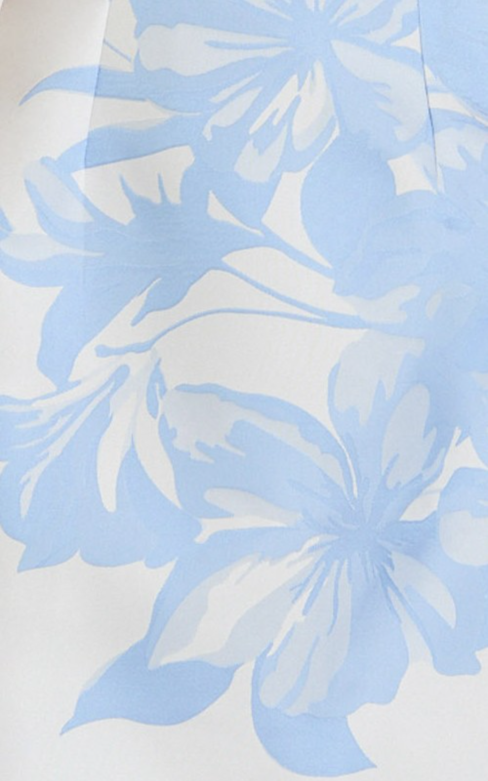 Emme Mini Dress - Strapless Jacquard Placement Floral A Line Dress in Blue