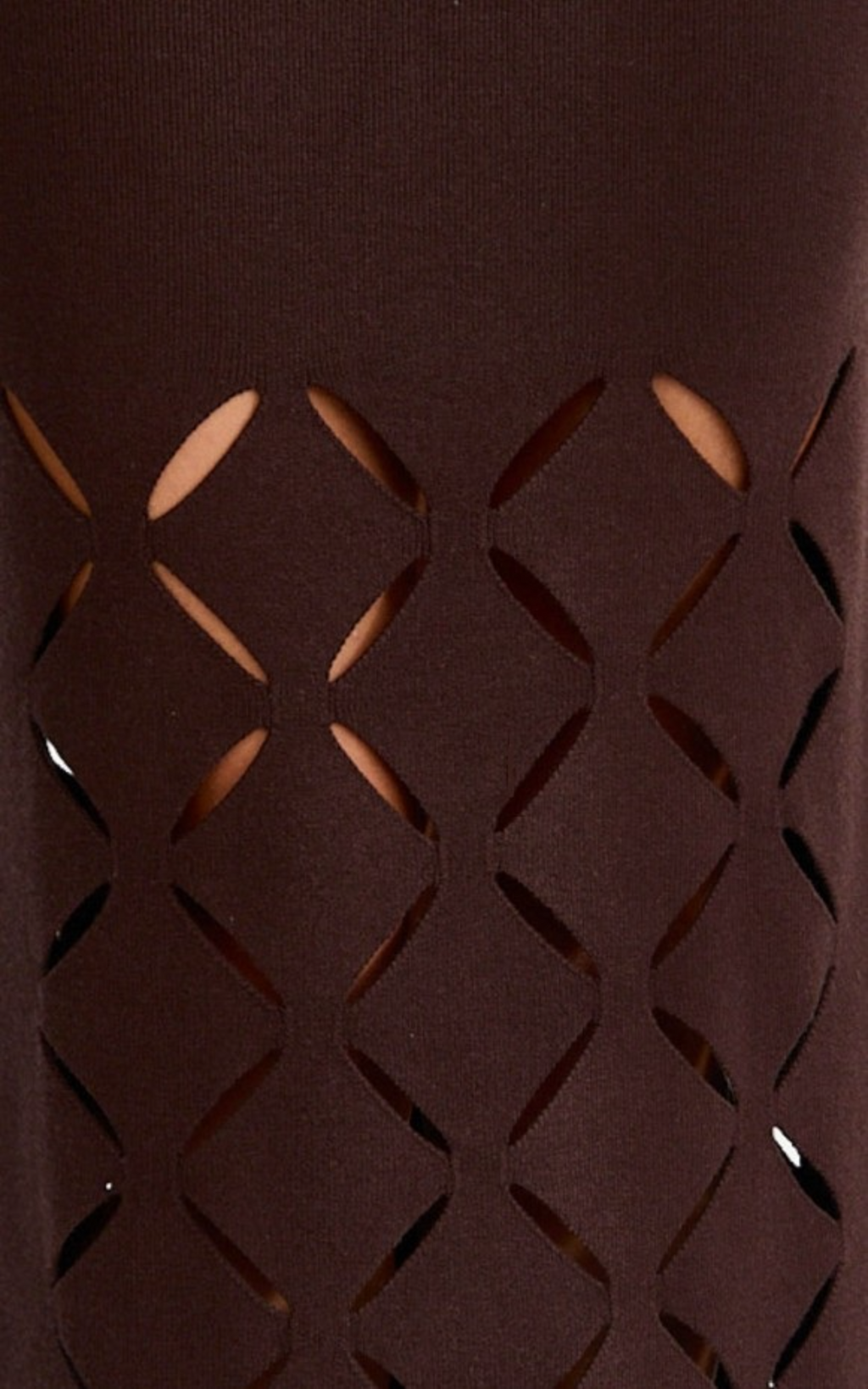 Sabrina Maxi Skirt - Laser Cut Knit Skirt in Chocolate