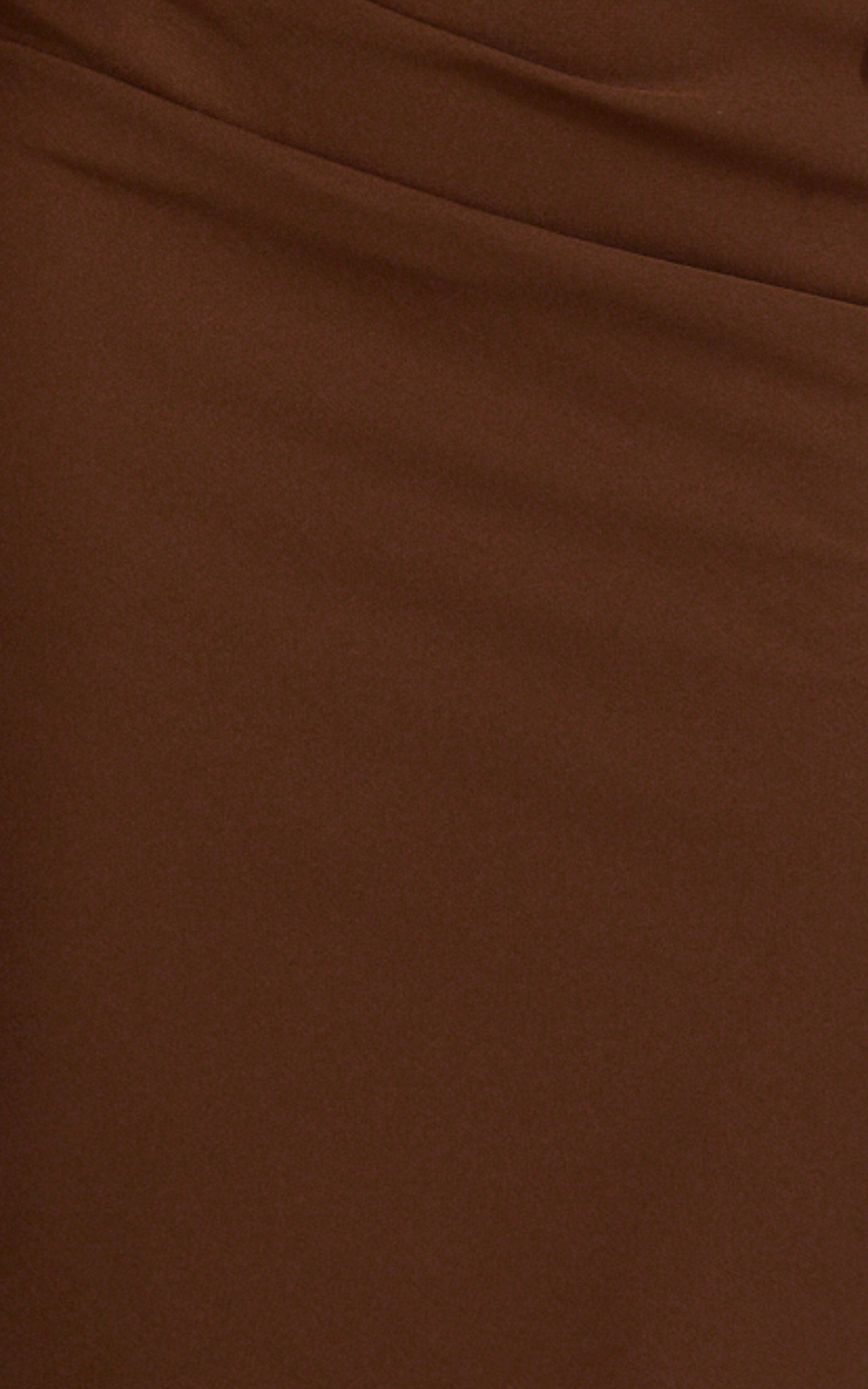 Fergie Maxi Dress - Strapless Side Ruched Cut Out Fitted Dress in chestnut brown