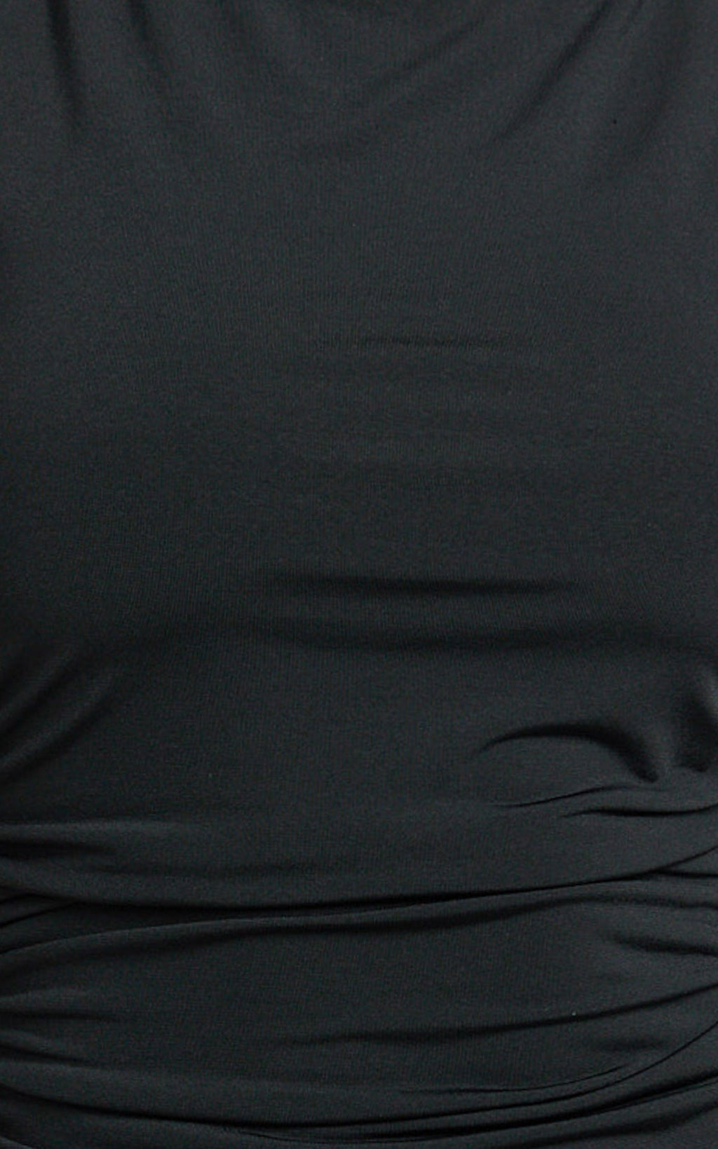 Gail Midi Dress - Jersey Scoop Neck Open Back Bodycon Dress in Black