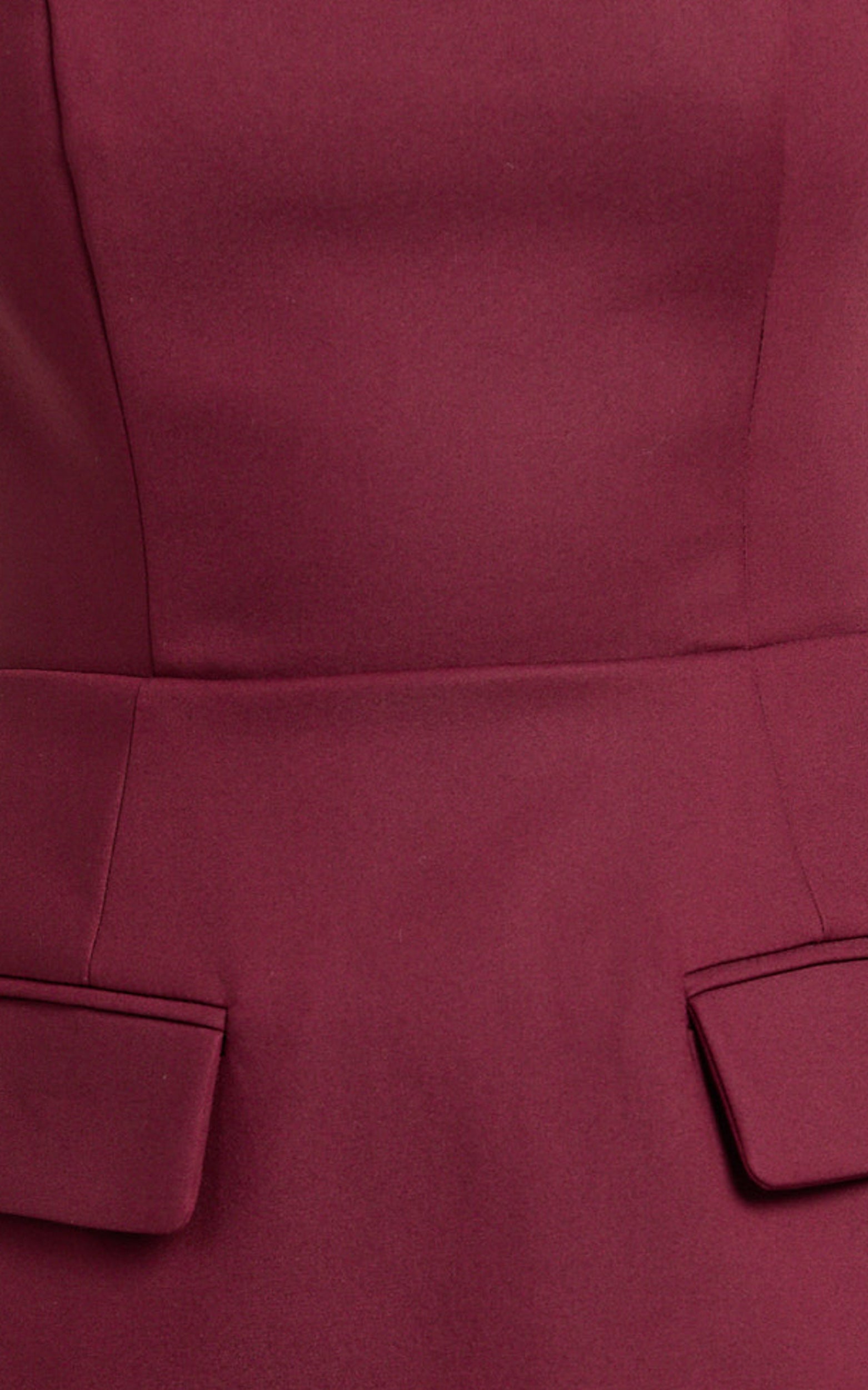 Garrett Mini Dress - Square Neck Fit And Flare Dress in Wine