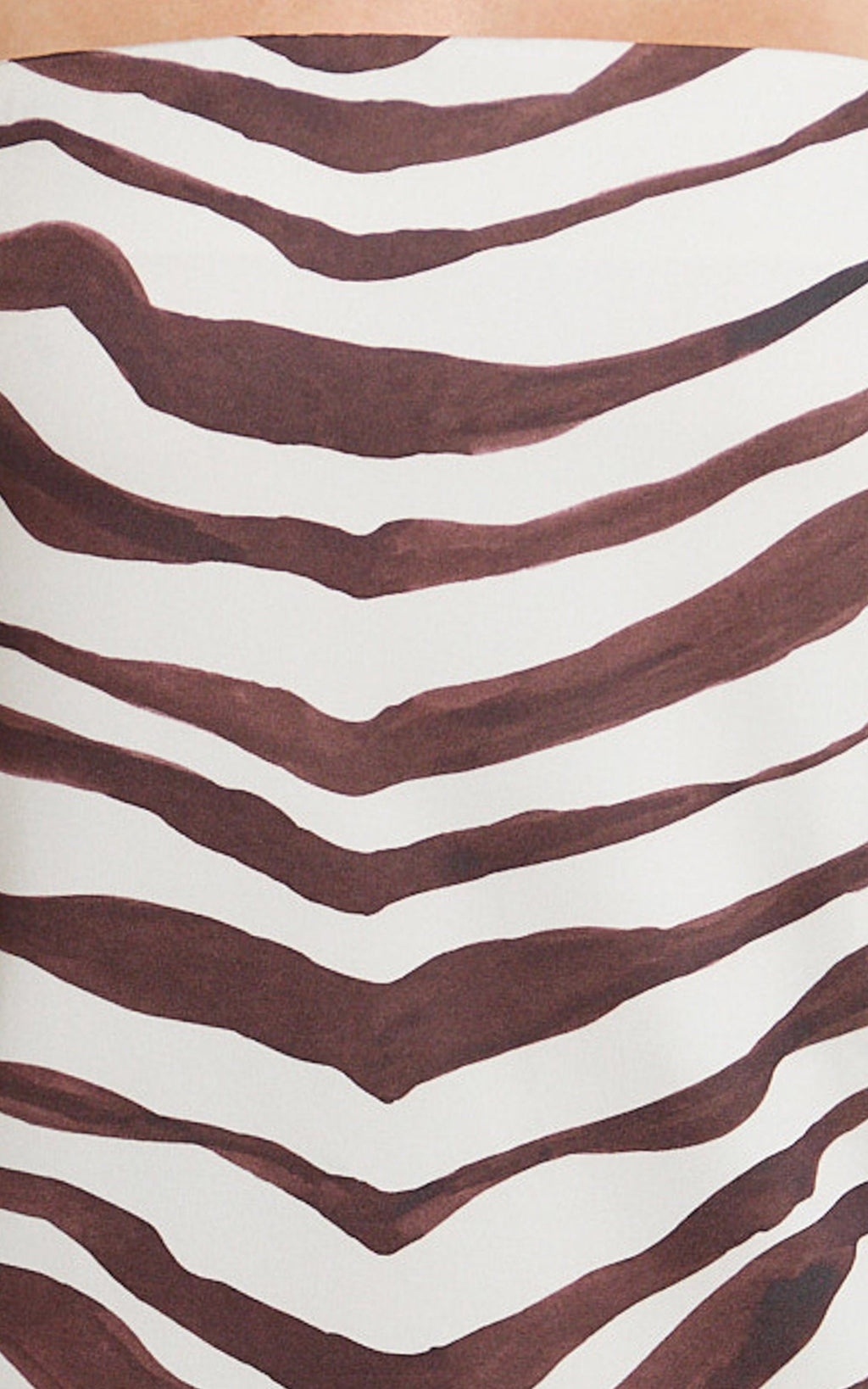 Gwendolyn Mini Dress - Zebra Shift Spaghetti Strap Dress in Choc Zebra