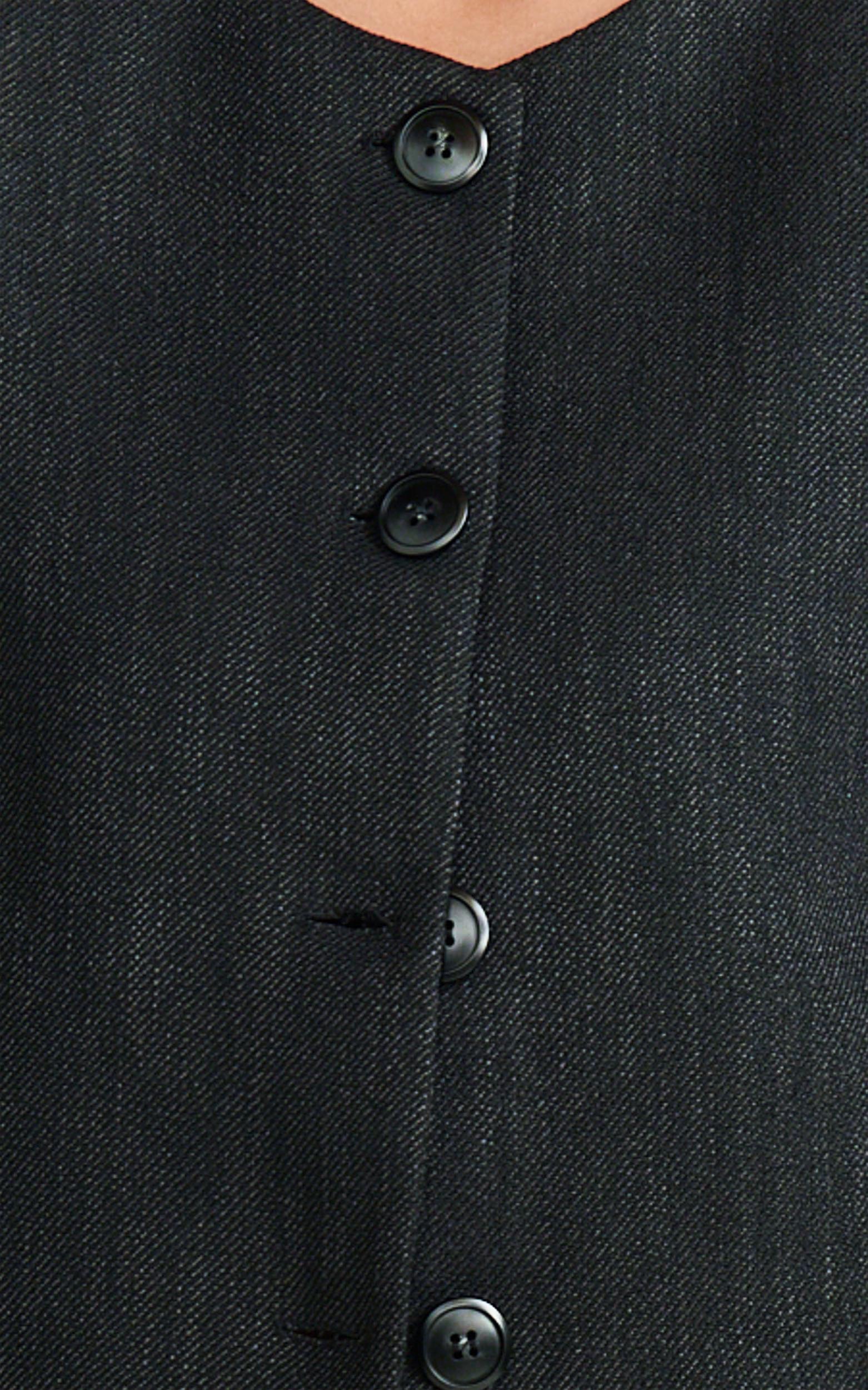 Halsey Jacket - Short Sleeve Structured Jacket in Black