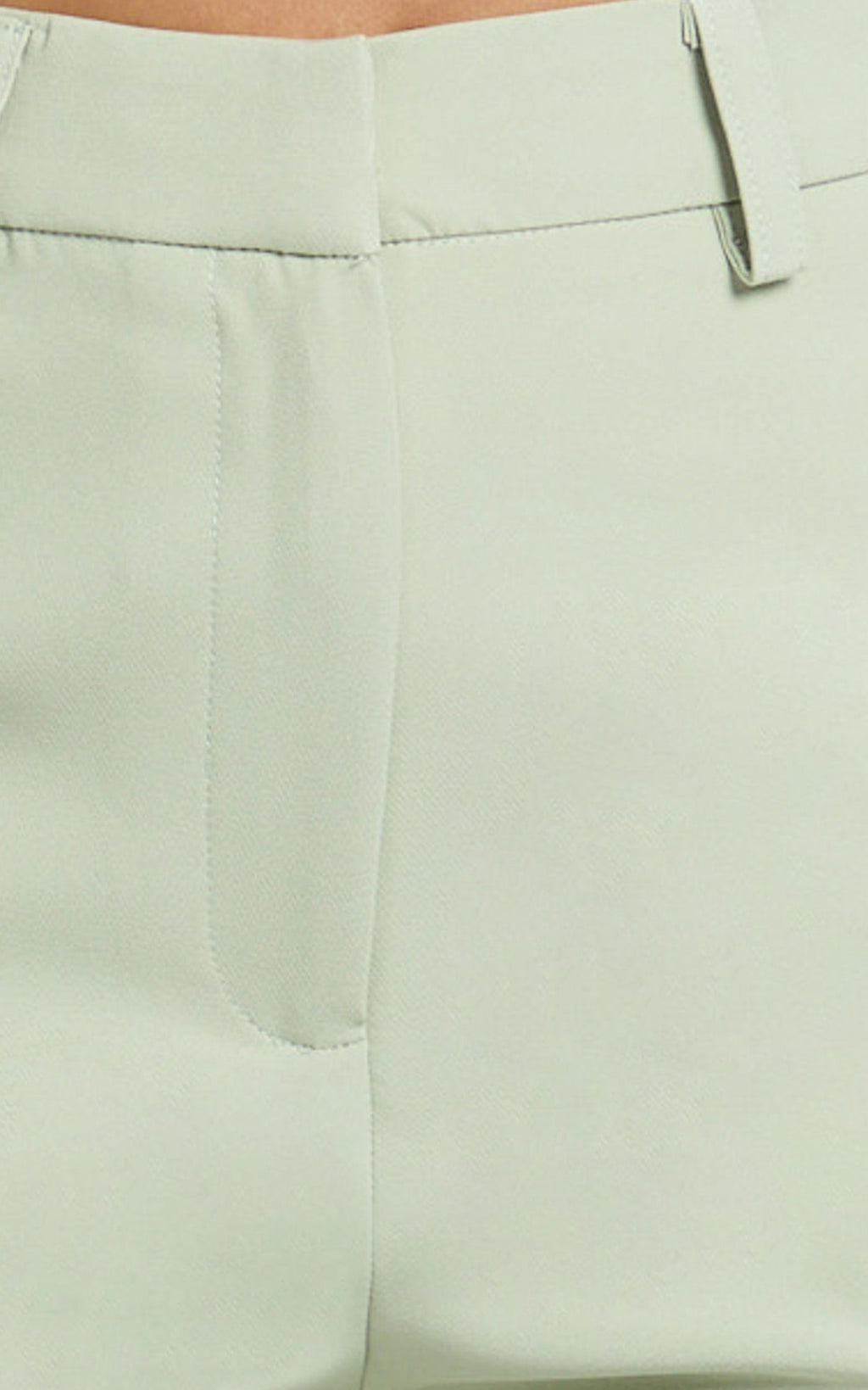 Hermie Pants - High Waisted Cropped Tailored Pants in Sage