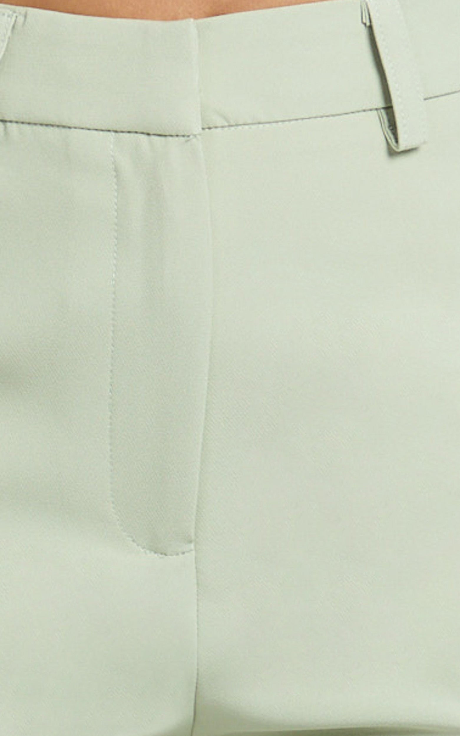 Hermie Pants - High Waisted Cropped Tailored Pants in Sage
