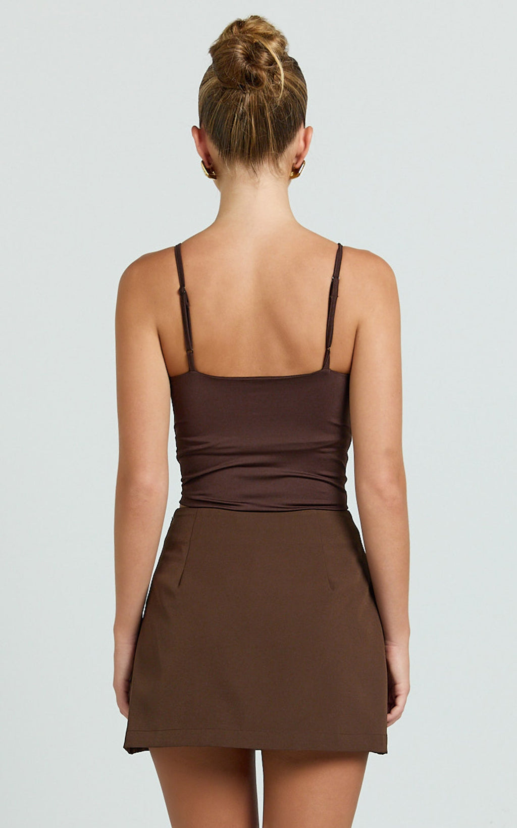 Hyde Skort - Mid Waist A-Line Skort in Chocolate