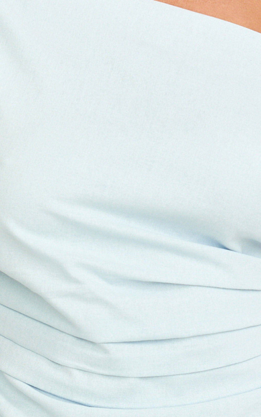 Ivy Top - Linen Off Shoulder Tie Top in Pale Blue