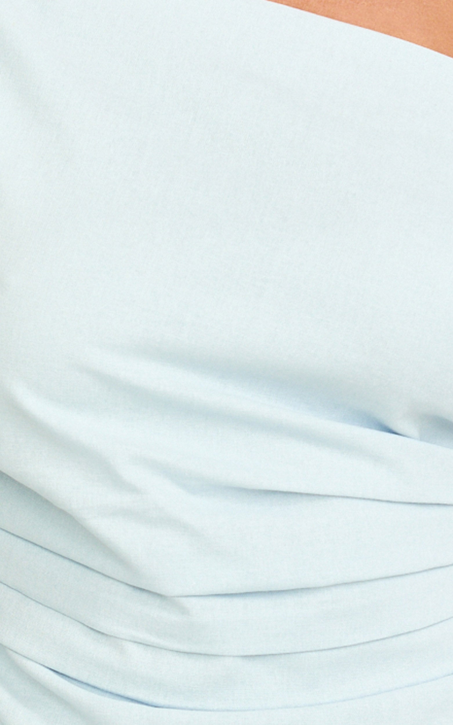 Ivy Top - Linen Off Shoulder Tie Top in Pale Blue