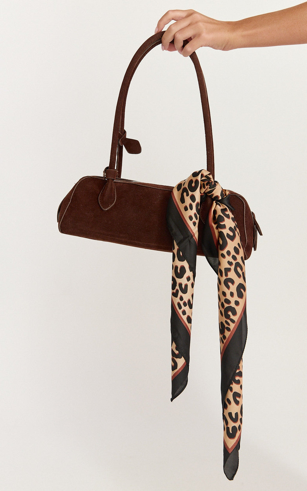 Izzy Scarf - Head Scarf in Brown Leopard Print