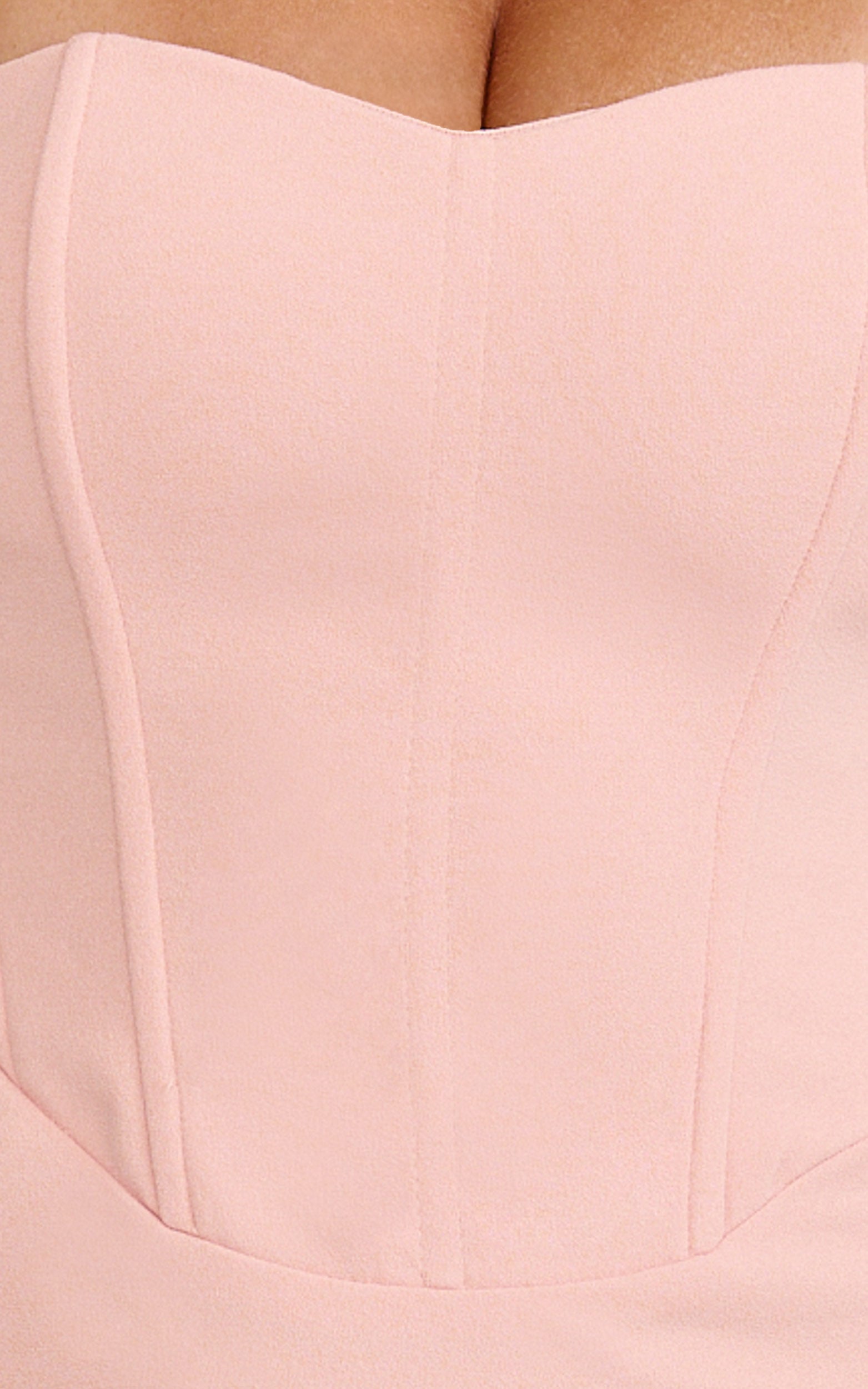 Karina Maxi Dress - Off Shoulder Corset Bodice Lace Up Back Dress in Pink