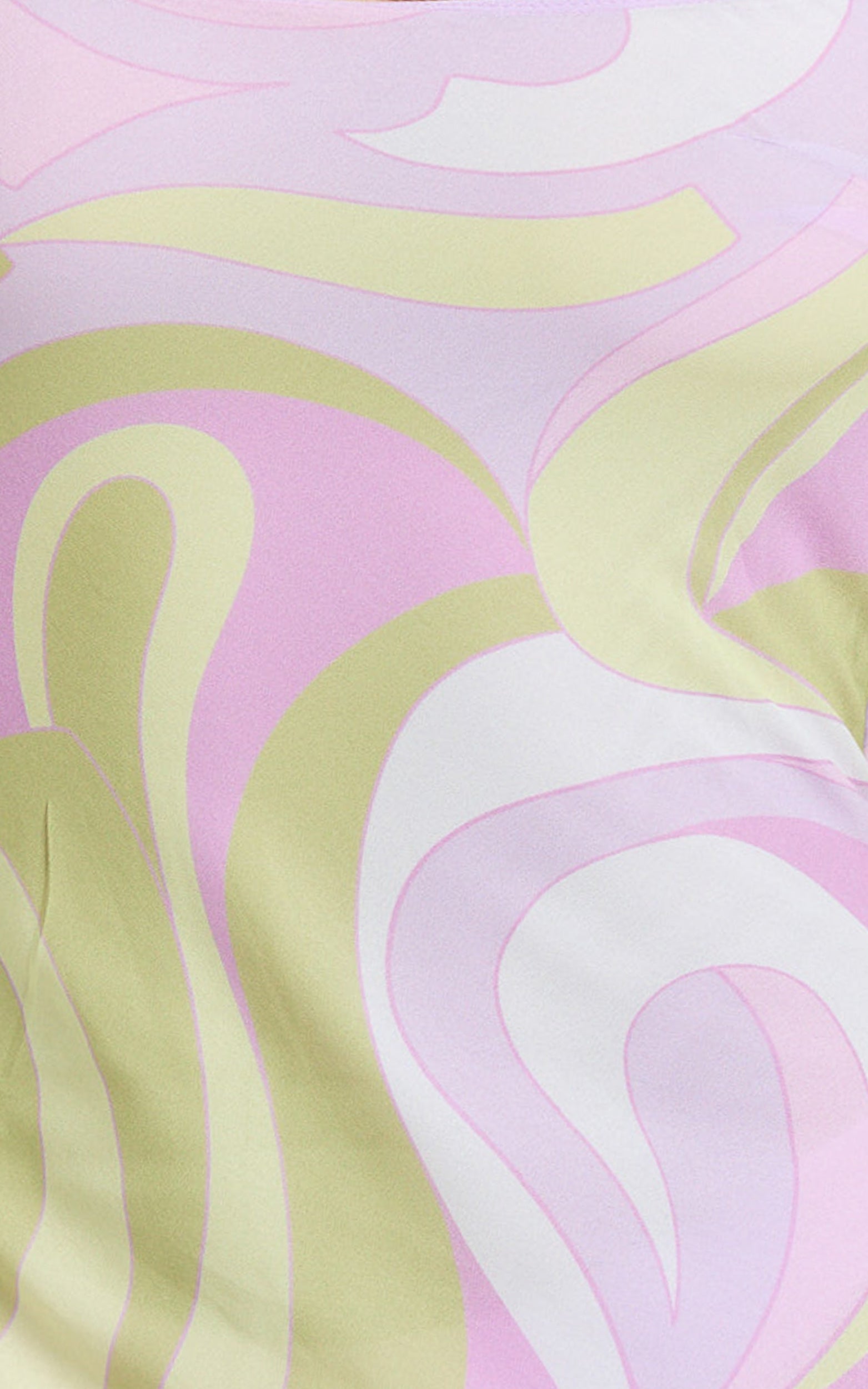 Krishna Maxi Dress - Strappy Scoop Neck Floral Placement Print Georgette Dress in Pucci Print