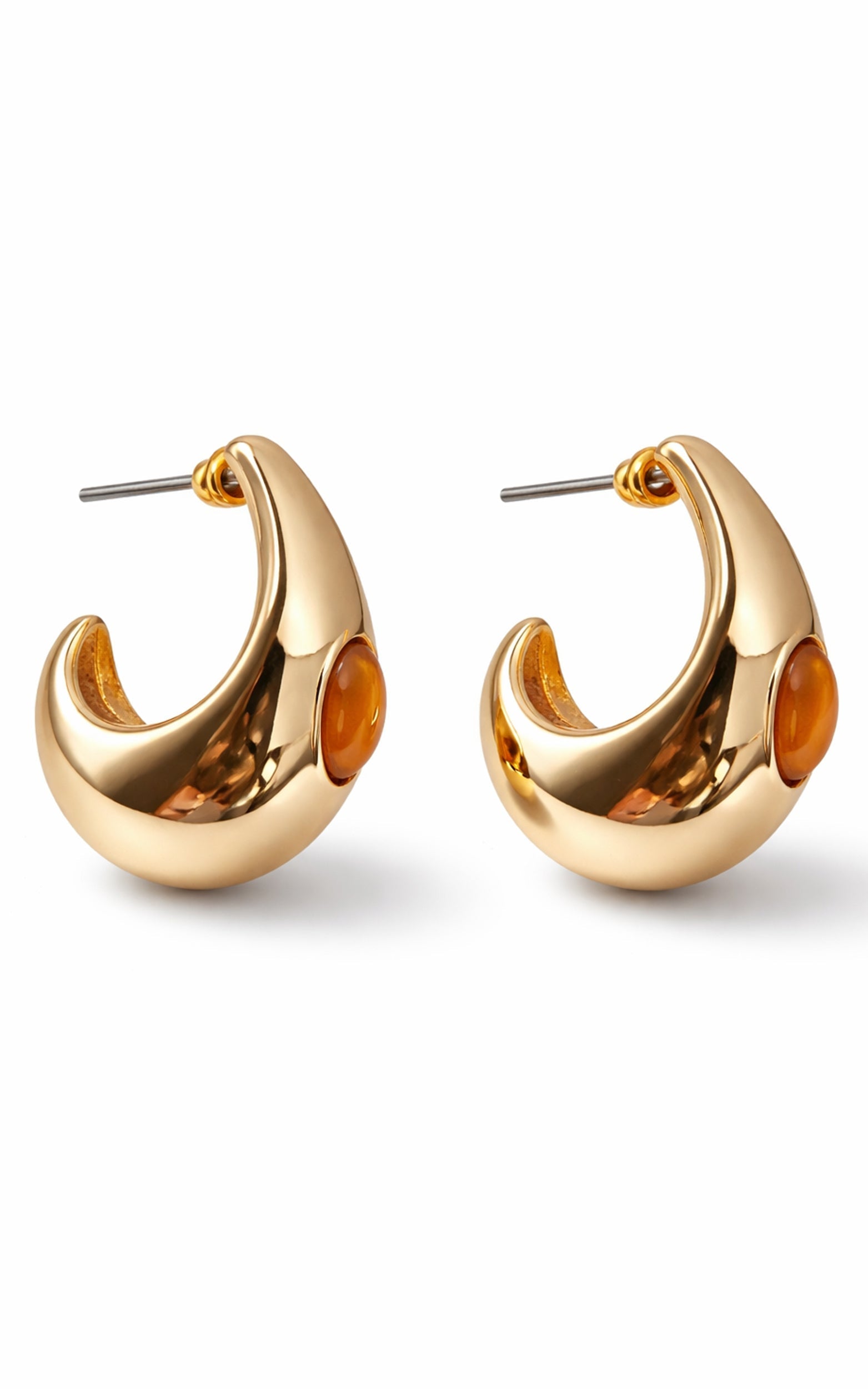Kristie Earrings - Statement Stud Earrings in Gold