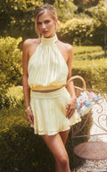 Giselle Top - Backless Halter Top in Lemon