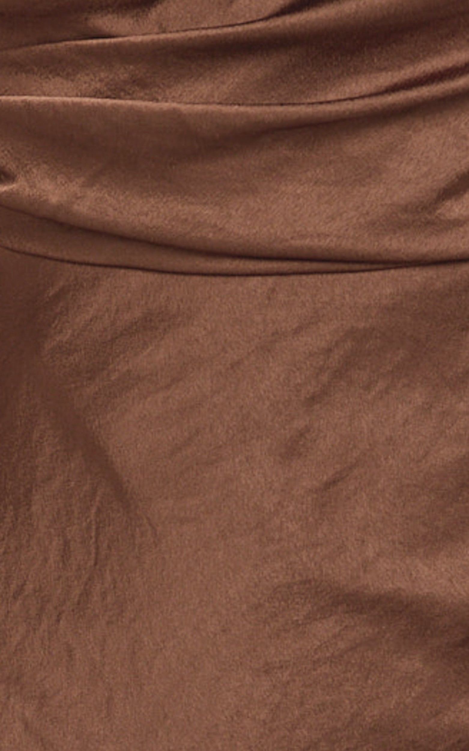 Laurie Maxi Dress - One Shoulder Tie Detail Dress in Chocolate