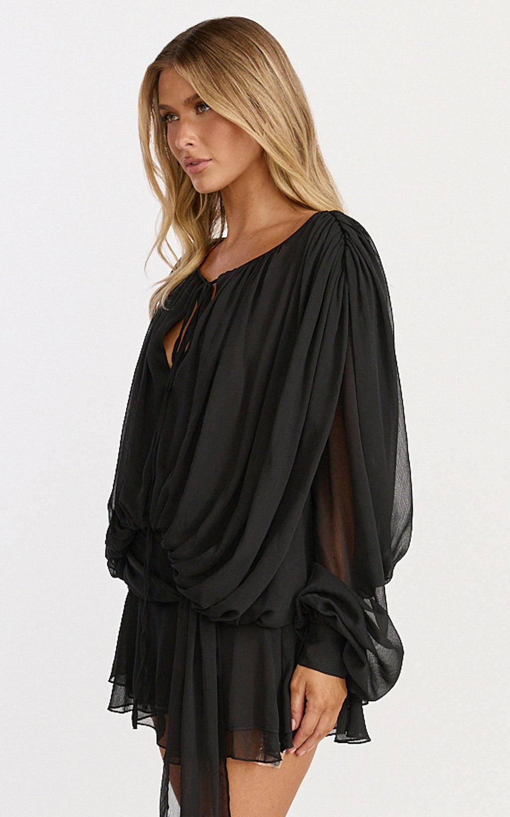 Lioness - Elements Mini Dress in Noir