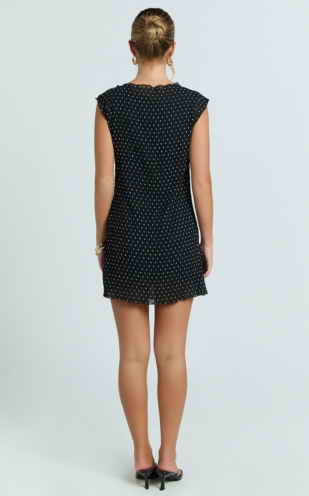 Lioness - Mariner Mini Dress in Noir Polka