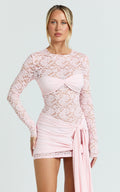 Lioness - Midnight Mini Dress in Baby Pink