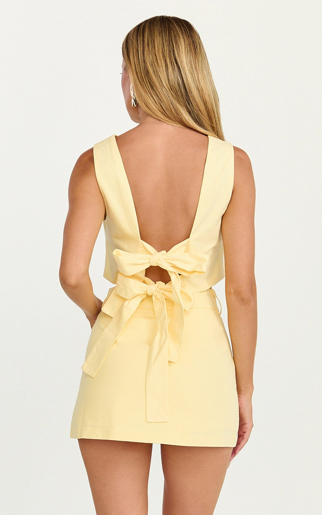Loxley Top - Tie Up Top in Lemon
