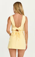 Loxley Top - Tie Up Top in Lemon